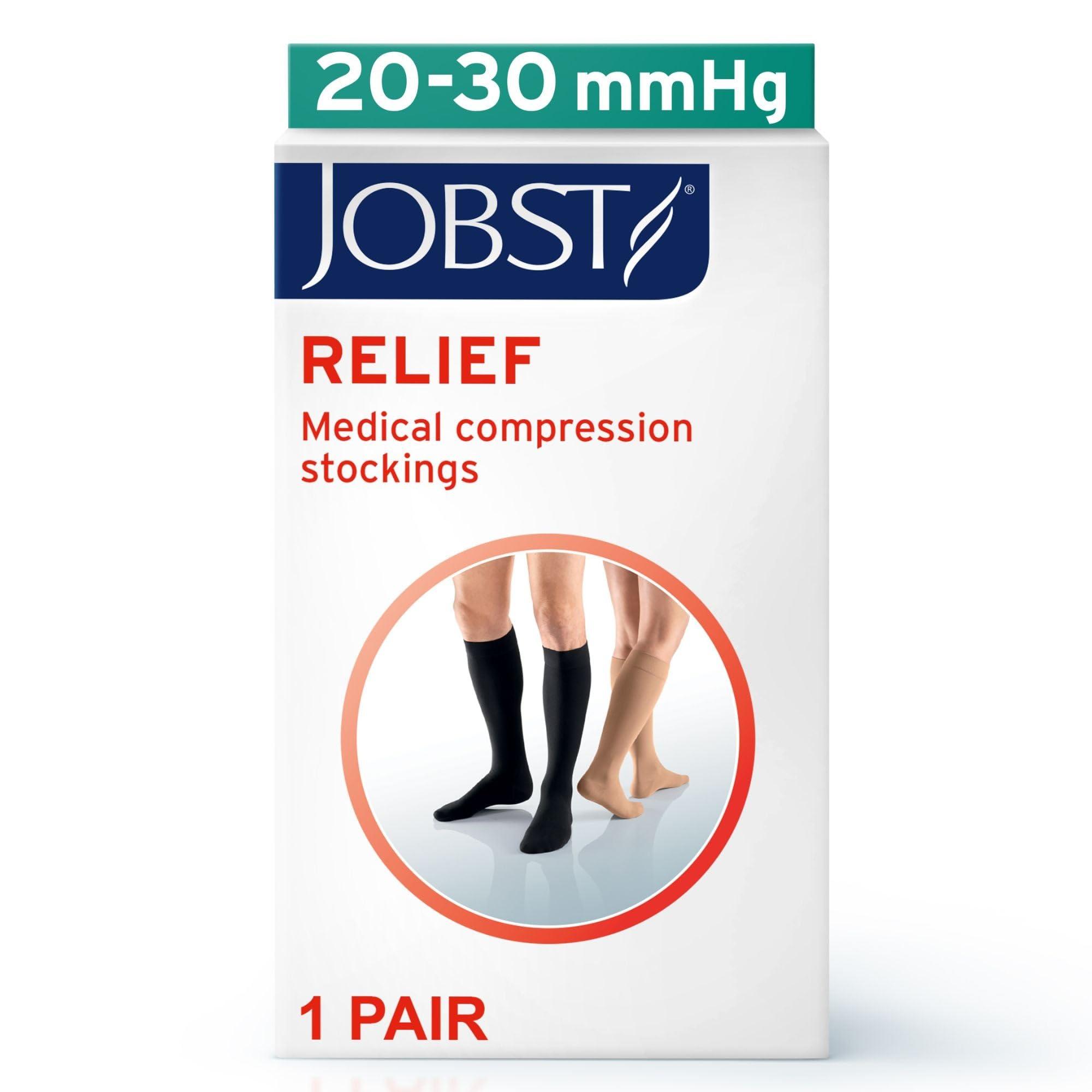 JOBST Relief 20-30 mmHg Compression Stockings, Knee High, Closed Toe | Compression Socks for Women/ Men for Tired, Aching or Swollen Legs - Image 2