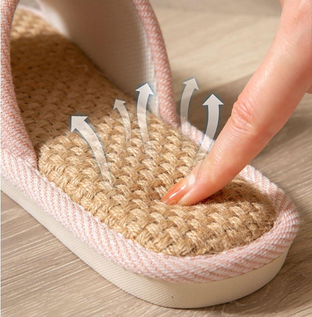 AioTio Linen Slippers - Indoor Summer Silent Slippers For Women And Men - Image 3