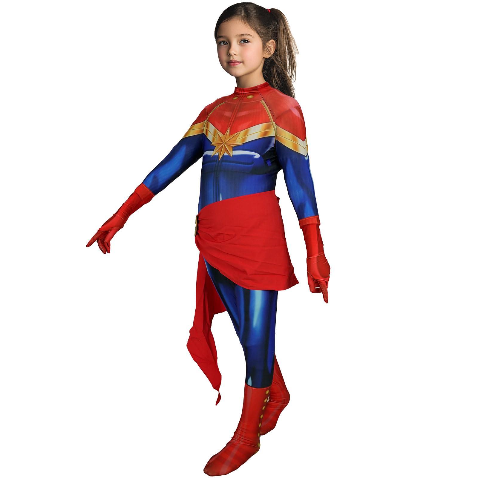 Lahnimm Girl's Superhero Cosplay Costume Halloween Spandex Jumpsuit Costume 3D Style Cosplay Suit - Image 2