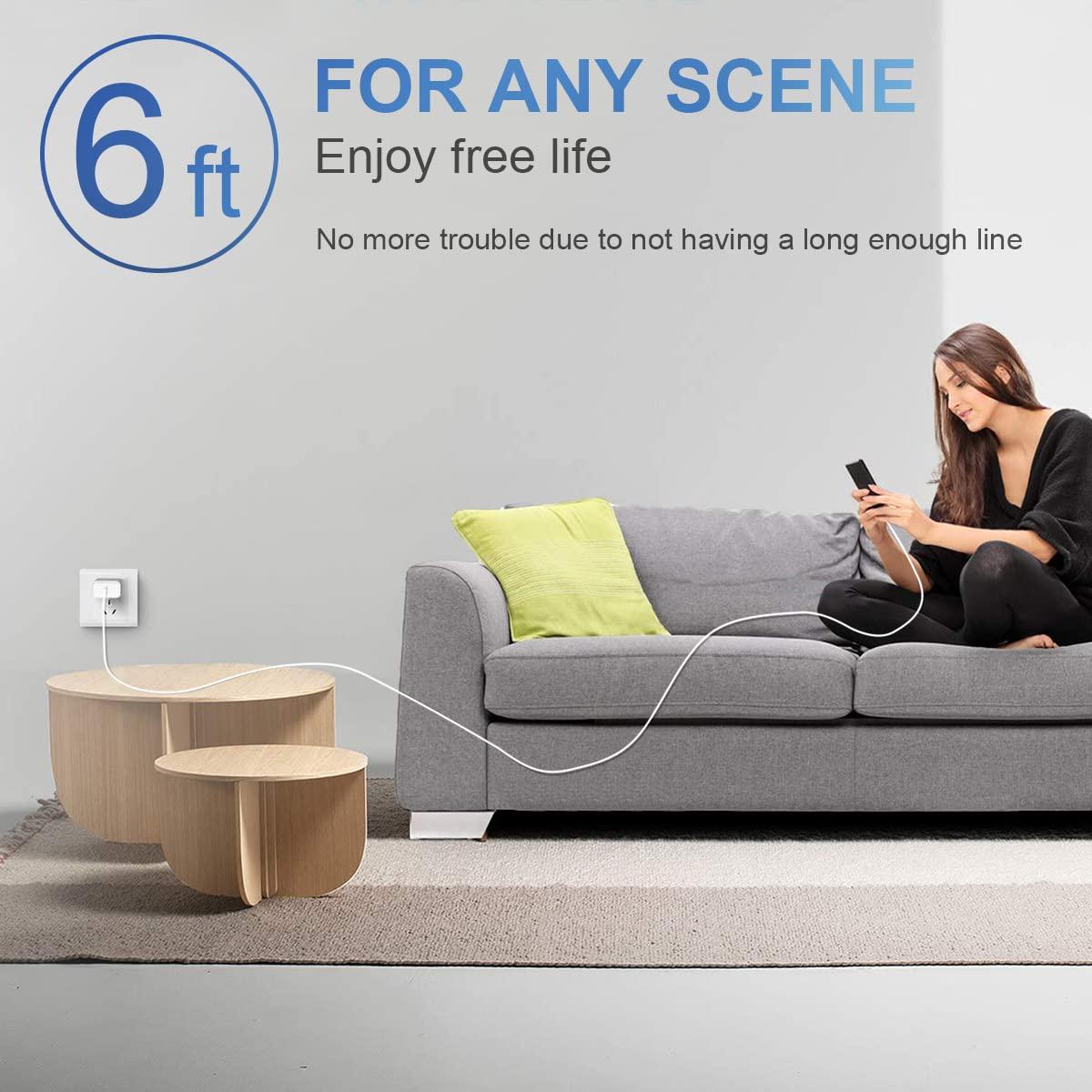 iPhone Charger Fast Charging USB C Charger Block Type C Chargers Fast Charging 20W PD Wall Chargers with 6FT Cord for iPhone 14/14 Pro Max/13/13 Max/12/12 Pro Max/iPad - Image 7
