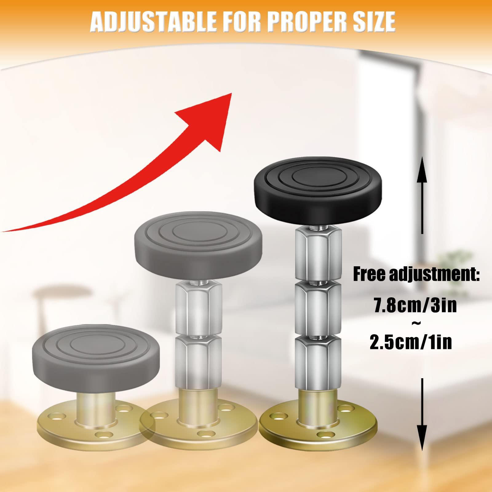 SPEETH 4 Pack Headboard Stoppers, Adjustable Bed Noise Stopper for Wall, Bed Frame Post Anti-Shake Tool, Head Board Stabilizer Pad Support Bumper Guards, Threaded Fixer Keep from Squeaking, 30-105mm - Image 2
