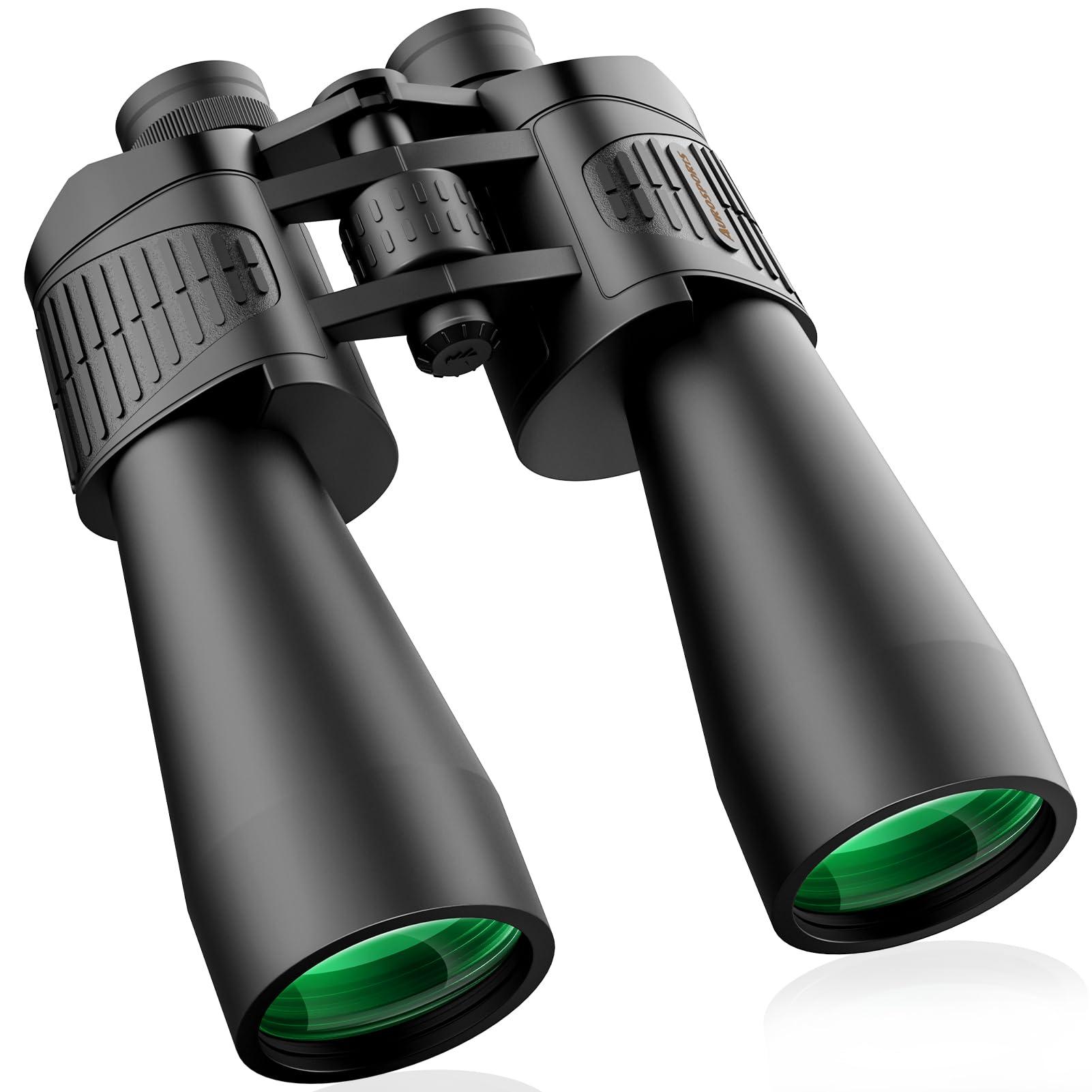 20x70 Binoculars for Adults High Powered - Aurosports HD Binoculars with Clear Low Light Vision - BAK4 Prism Large View for Bird Watching Hunting Travel Outdoor Sports Cruise