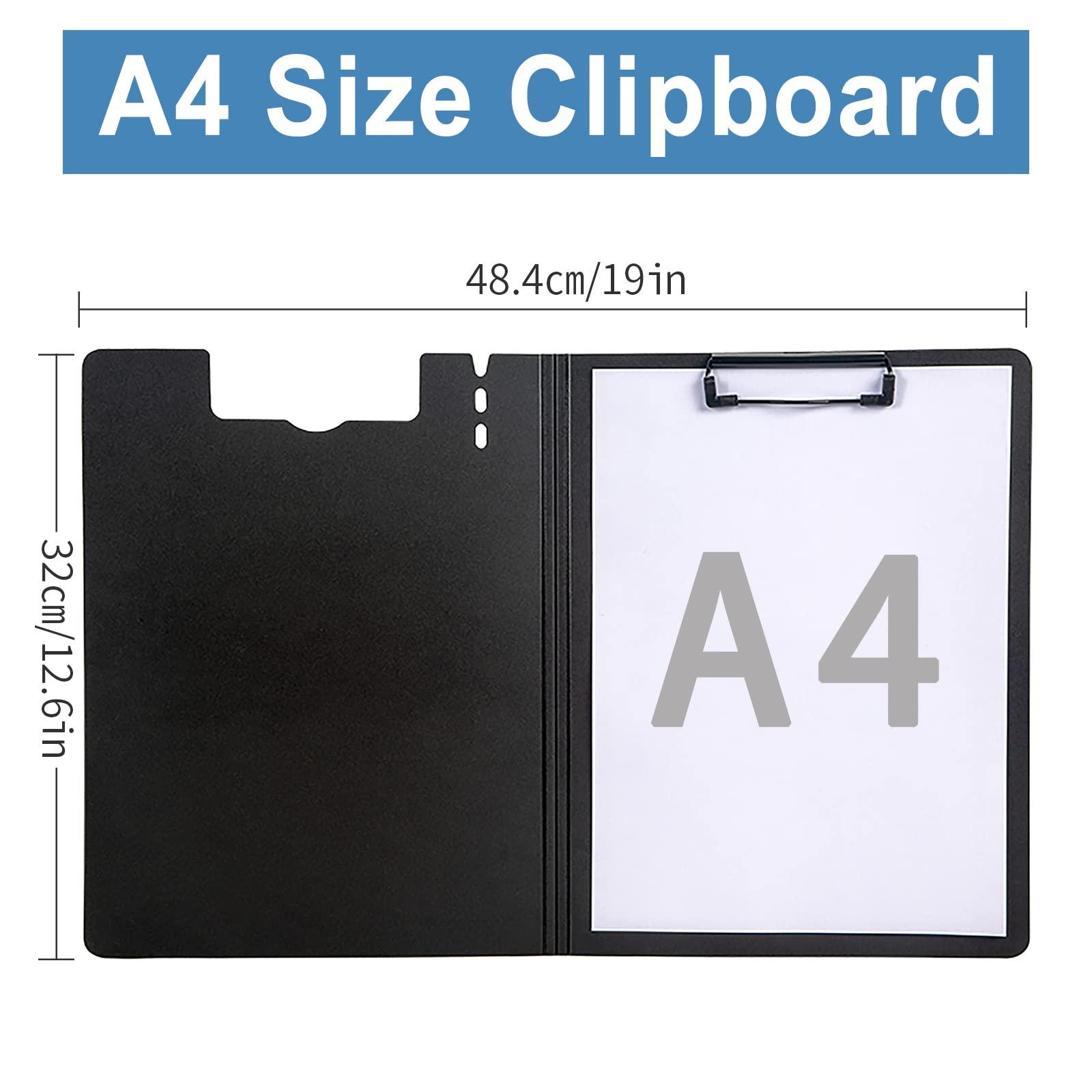 A4 Clipboard Folder,5 Pack Foldable Clipboards with Cover,Clip Board for Office School Business Classroom(Black) - Image 2