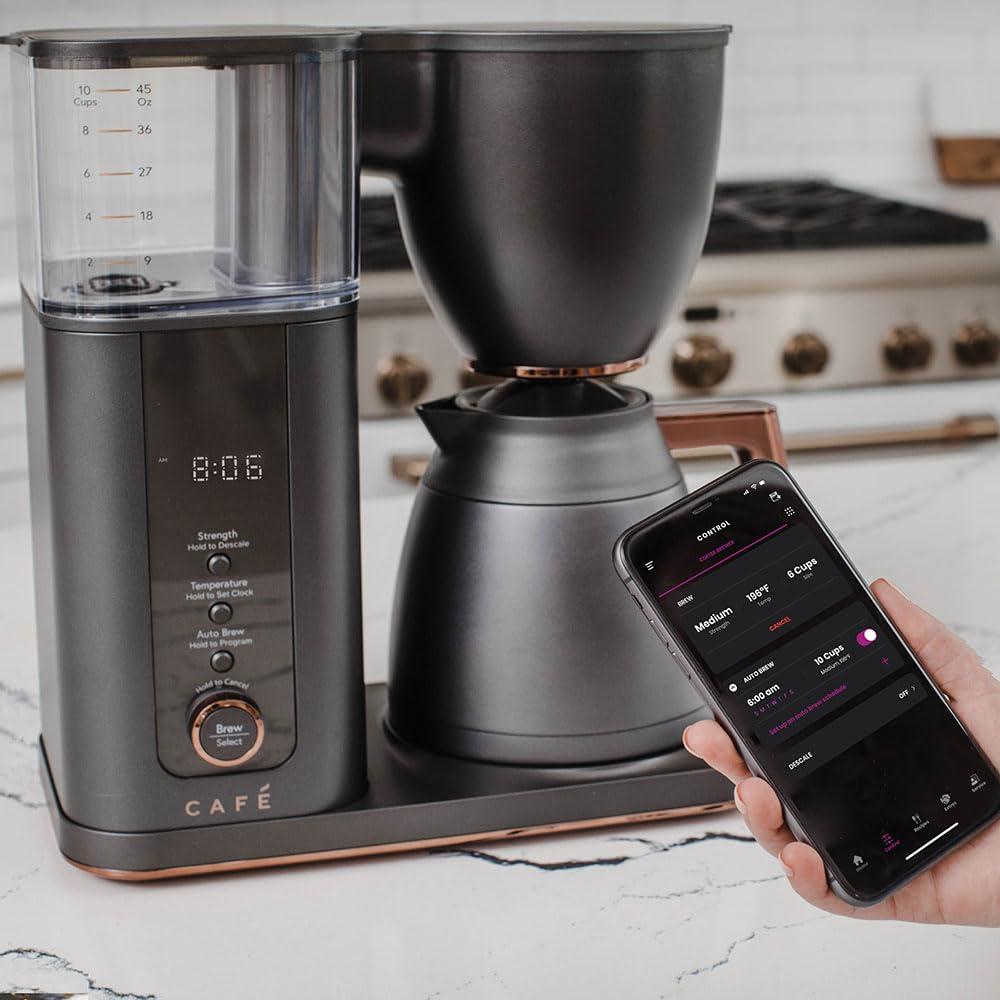 Café Specialty Drip Coffee Maker | 10-Cup Insulated Thermal Carafe | WiFi Enabled Voice-to-Brew Technology | Smart Home Kitchen Essentials | SCA Certified, Barista-Quality Brew | Matte Black - Image 8