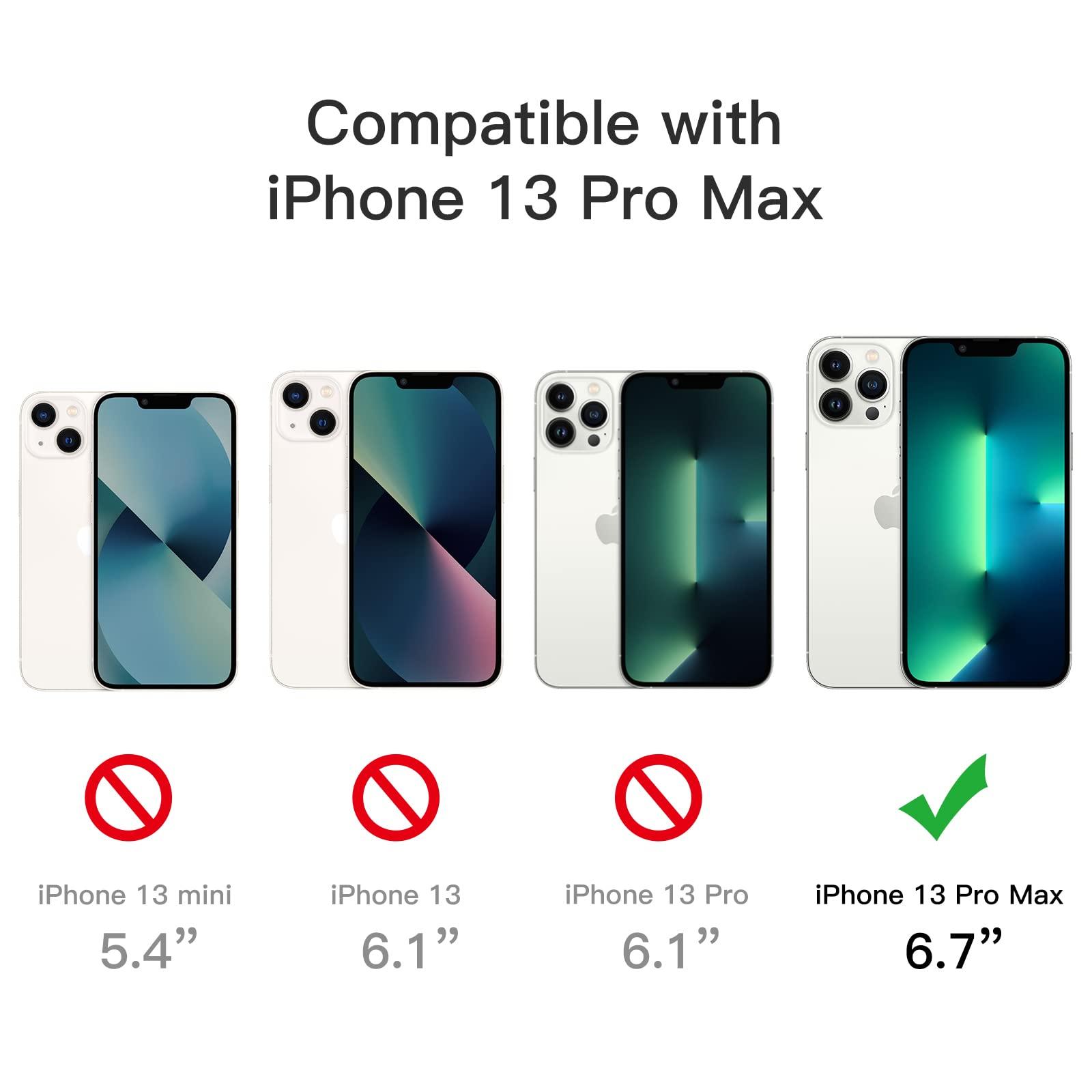 JETech 5 in 1 Case for iPhone 13 Pro Max 6.7-Inch, with 2-Pack Screen Protector and Camera Lens Protector, Non-Yellowing Shockproof Bumper Phone Cover, Full Coverage Tempered Glass Film (Clear) - Image 3
