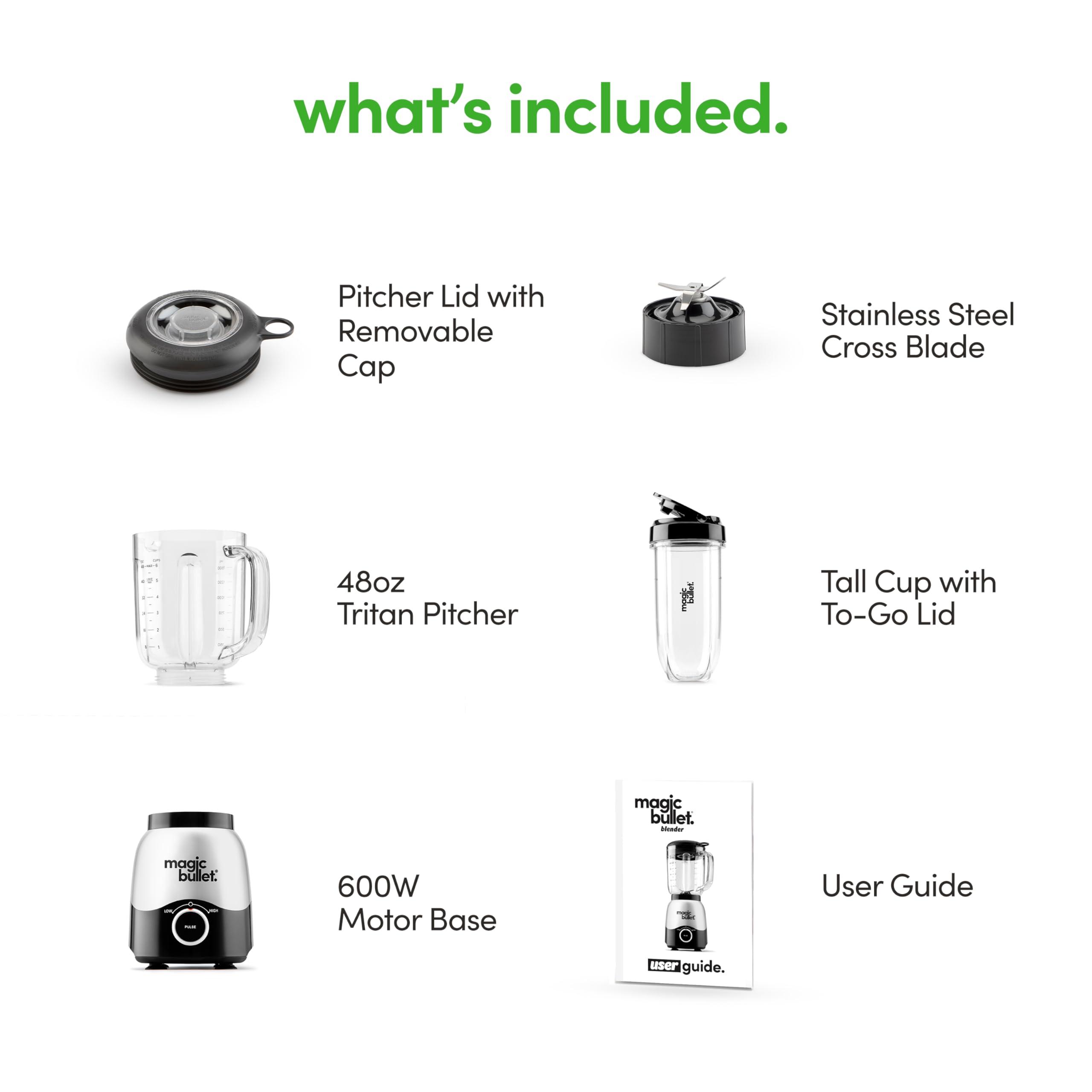 magic bullet Combo Blender, 48oz Pitcher, Blending Cup, Simple Speed Dial – MBF50200 - Image 11