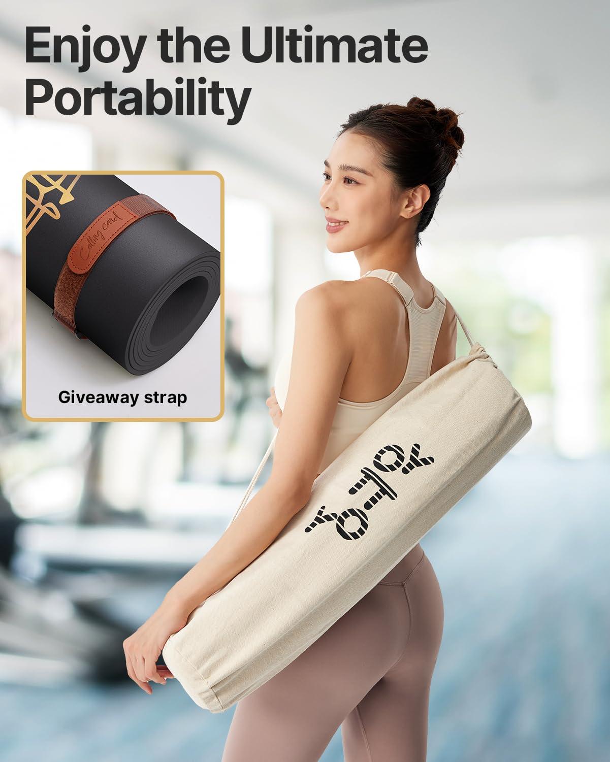 YOTTOY City Landmark Yoga Mat,72"x26"x6mm Hot Yoga Mat with coconut Anti-Tear Design and Friendly Natural Rubber Yoga Mat with Strap and Bag - Image 5