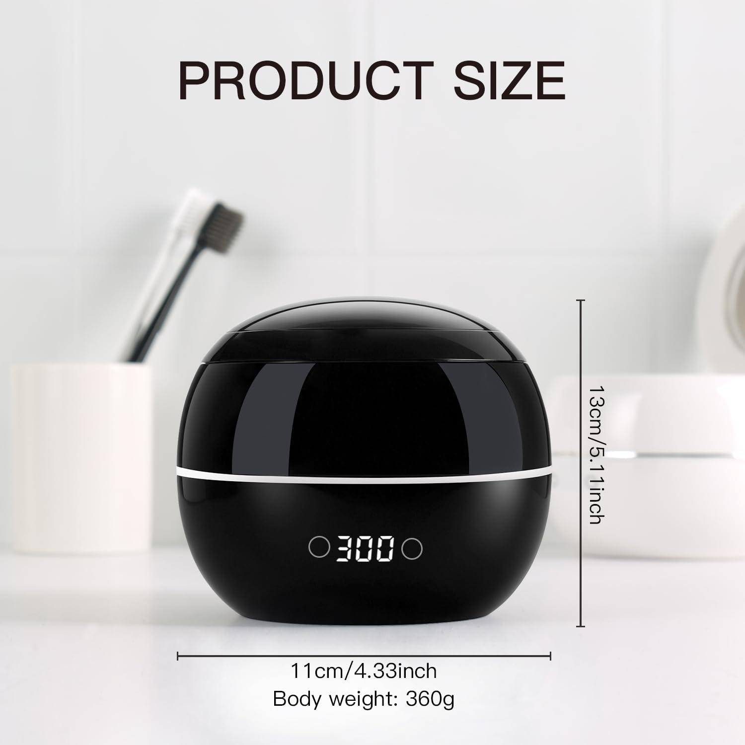 Ultrasonic Retainer Cleaner Machine Denture Cleaning Pod Portable Night Guard Cleaner for Mouth Guards, Jewelry Cleaner with Digital Timer, Dual Cleaning Mode - Image 4