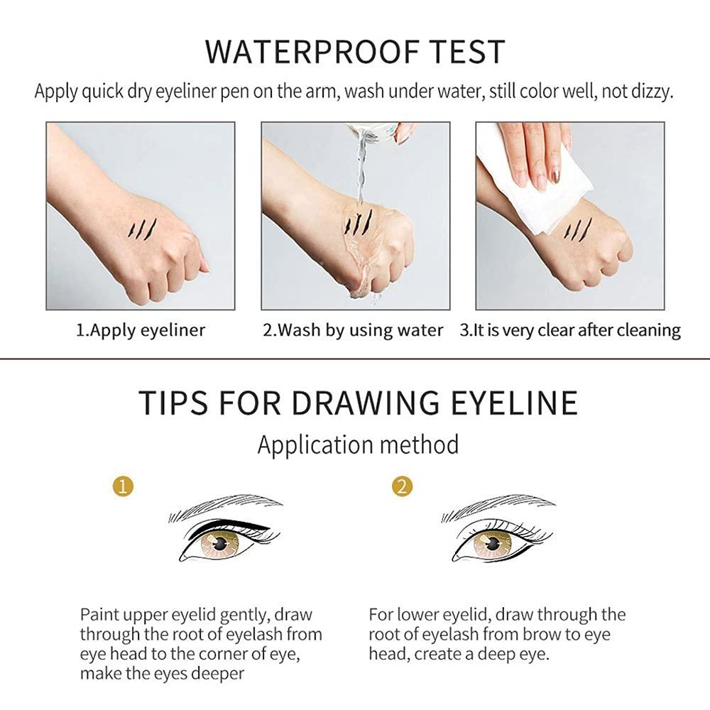 evpct 12Pcs Green Blue White Black Brown Purple Color Gel Glitter Eyeliner Pencils Set for Women Waterline Waterproof Smudge Proof lapiz de ojos delineador de ojos contra el agua Eye Liner Makeup 1-5 - Image 7