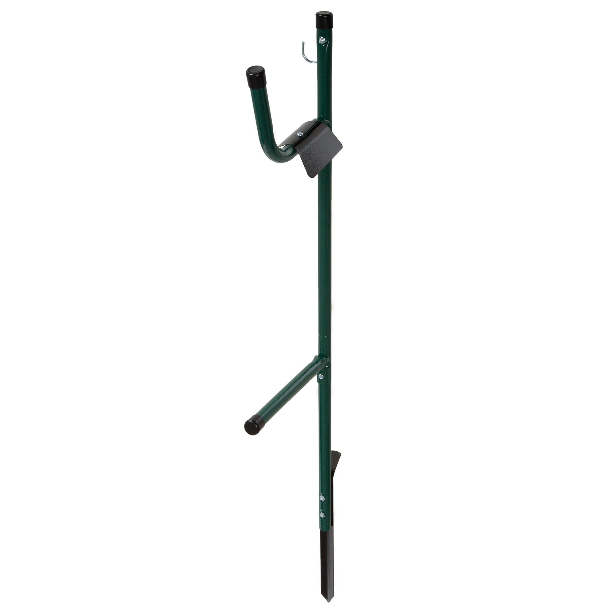 Water Hose Holder - Easy-to-Install Garden Hose Storage Metal Rack with Stake - Outdoor Freestanding Reel for Yard or Landscaping by Stalwart