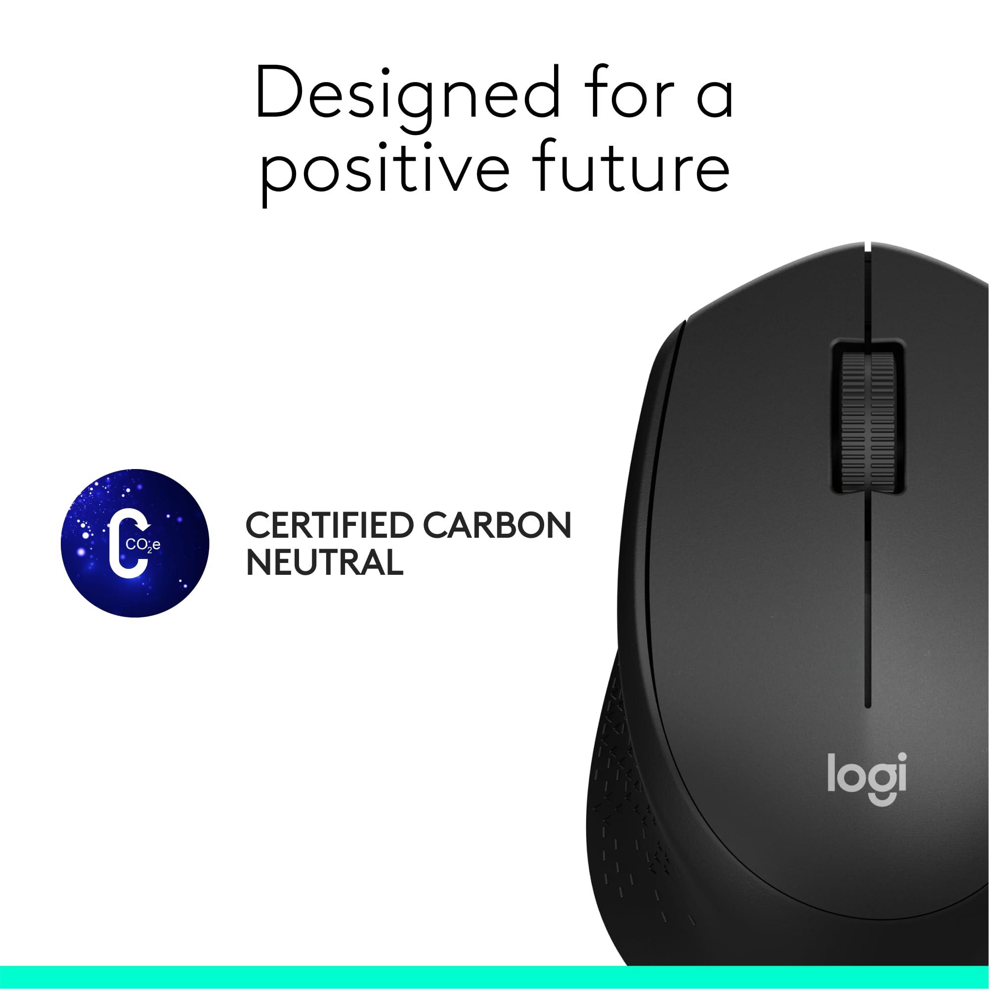 Logitech M330 SILENT Wireless Mouse, 2.4GHz with USB Receiver, Optical Tracking, Quiet & Lightweight, Long Battery Life, for PC, Mac, Laptop, Chromebook - Black - Image 8