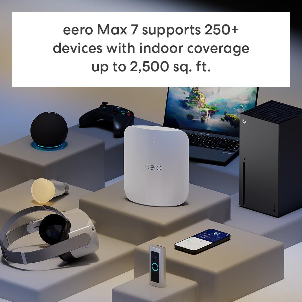 Amazon eero Max 7 (1-pack) with Amazon eero Outdoor 7 (1-pack) mesh wifi system - Image 5