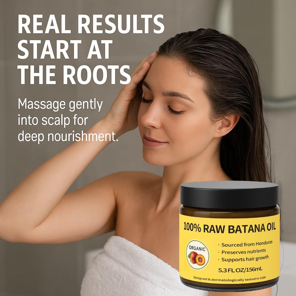 EverBliss New Batana Oil for Hair Growth - Dr. Sebi's Organic Batana Oil 100% Pure For Hair Regrowth, Repair Split Ends,Prevent Hair Loss, Natural Thickening Treatment for Men/Women - Image 2