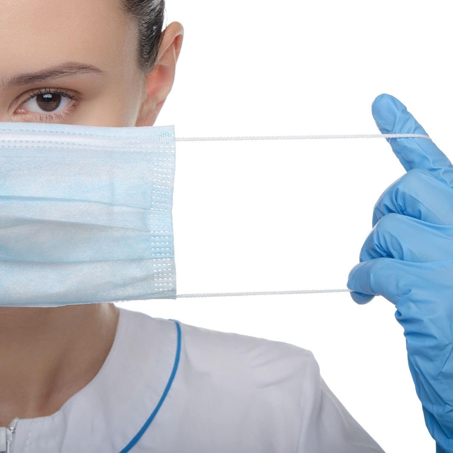 100 Pack Medical Disposable Face Masks for Protection, 3 Layers Safety Face Masks For Adults Daily Use - Image 6