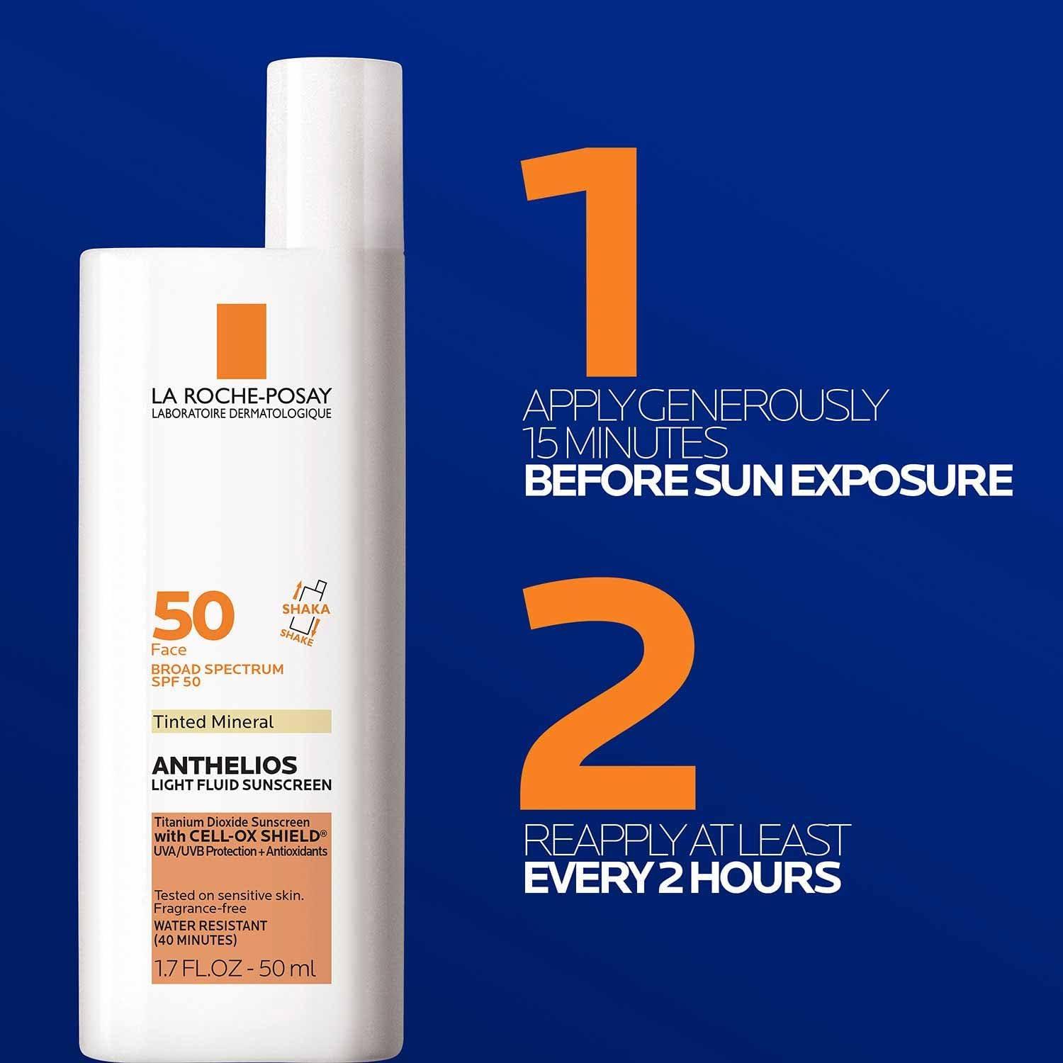 La Roche-Posay Anthelios Tinted Sunscreen SPF 40+, Broad Spectrum SPF + Antioxidants, Titanium Dioxide & Zinc Oxide Sunscreen, 4 Flexible Shades With No White Cast, Oil Free & Oxybenzone Free - Image 7
