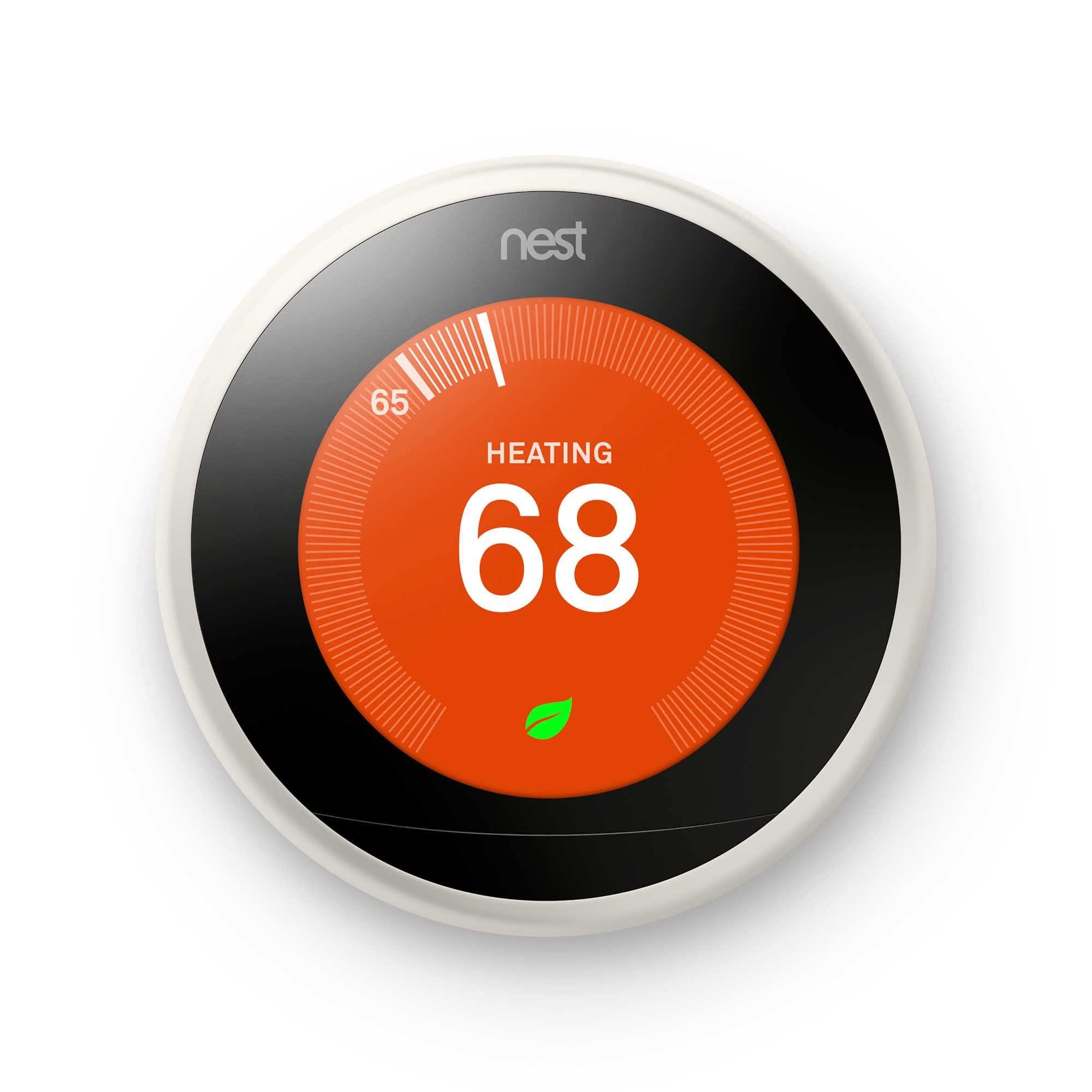 Google Nest Learning Thermostat - Programmable Smart Thermostat for Home - 3rd Generation Nest Thermostat - Compatible with Alexa - White (Renewed) - Image 3