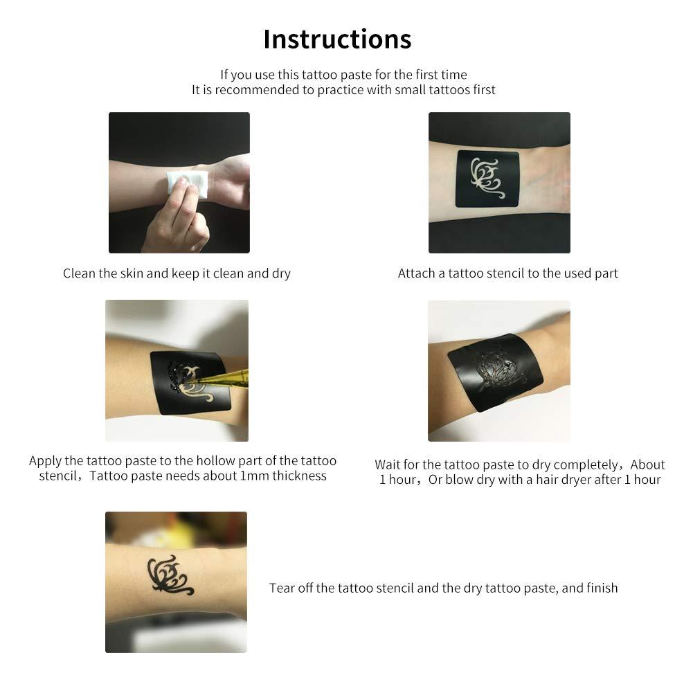 11 Sheets total 84 Tattoo Patterns, 6 Pcs 3 Color (Brown Black Maroon) Temporary Tattoo Kit, Tattoo Stencils Kit - Image 6