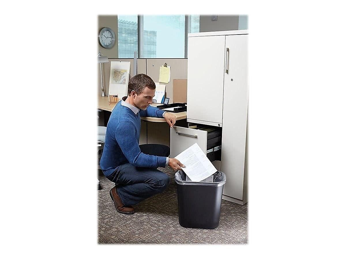 Rubbermaid Commercial Products Resin Wastebasket/Trash Can, 7-Gallon/28-Quart, Black, Plastic, for Bedroom/Bathroom/Office, Fits Under Desk/Sink/Cabinet - Image 6