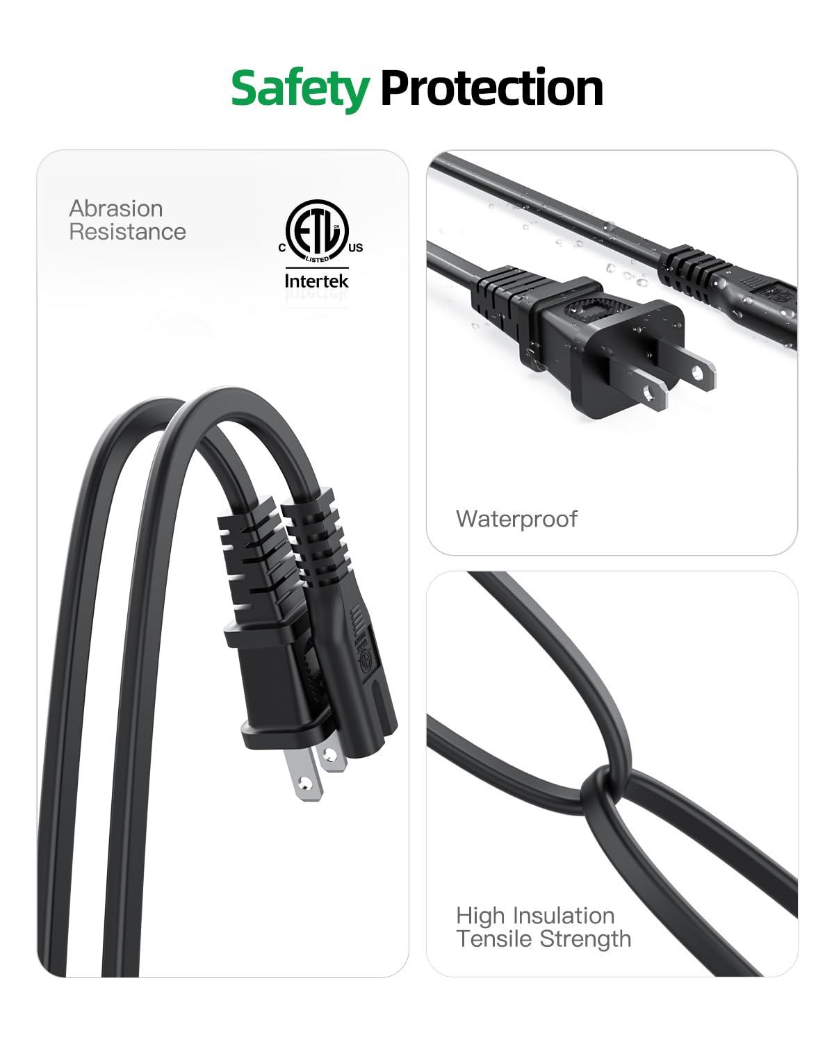 Charger-Cord Fit for JBL Partybox 310 110, ONN Party Speaker Power Cord, 710 100 300 1000 On-The-Go Speaker Charger Replacement- (ETL Listed Cable) - Image 4
