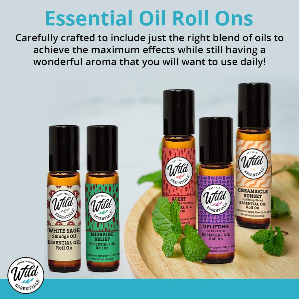 Wild Essentials Motion Ease Essential Oil Roll On, 10ml Motion Sickness, Nausea, Upset Stomach, Vertigo, Dizzy, Seasick, Carsick, Made with Organic Jojoba Oil, Ready to Use, Moisturizer, All Natural - Image 2