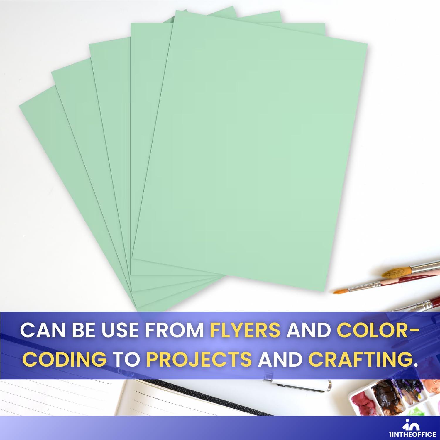 1InTheOffice Green Copy Paper, Printer Paper, Colored Copy Paper, 20 lbs., 8.5" x 11", 20 lbs., 500 Pack - Image 6