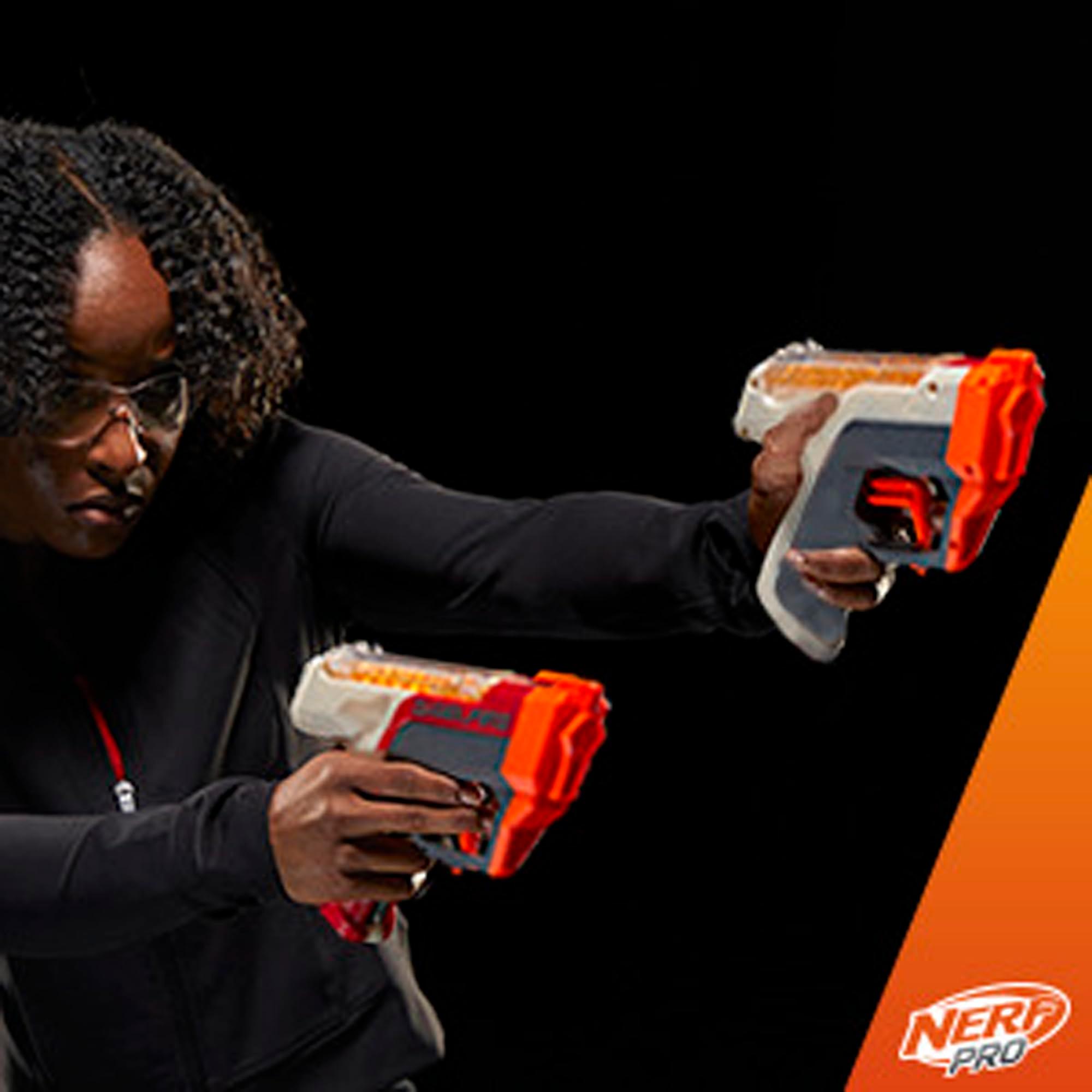 NERF Pro Gelfire Dual Wield Pack, 2 Blasters, No-Prime Firing, 5000 Gelfire Rounds, 2X 100 Round Integrated Hoppers, 2 Eyewear, Ages 14 & Up - Image 9
