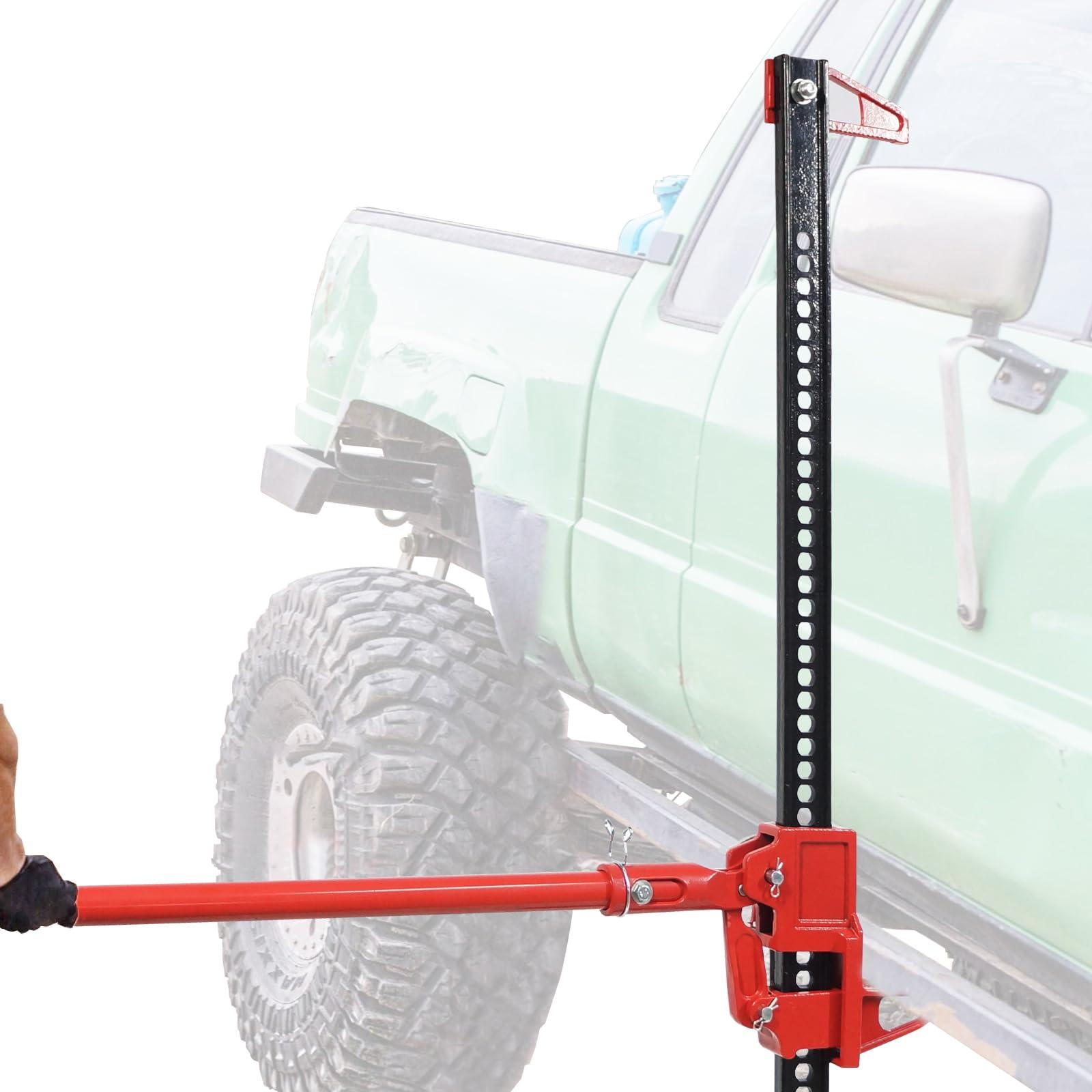 48" Ratcheting Off Road Utility Farm Jack, 3 Ton (6,600 Lb) Capacity Farm Jack Ideal for Car/Truck/ATV/SUV/Tractor