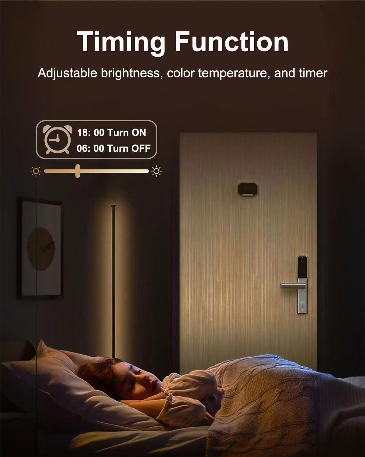Keepsmile Smart RGB LED Corner Floor Lamp,172 LEDs Bright Standing Lamps for Living Room with APP and Remote,Modern Floor Lamp with Music Sync and 16 Million Colors, Ambient Lighting for Bedroom - Image 5