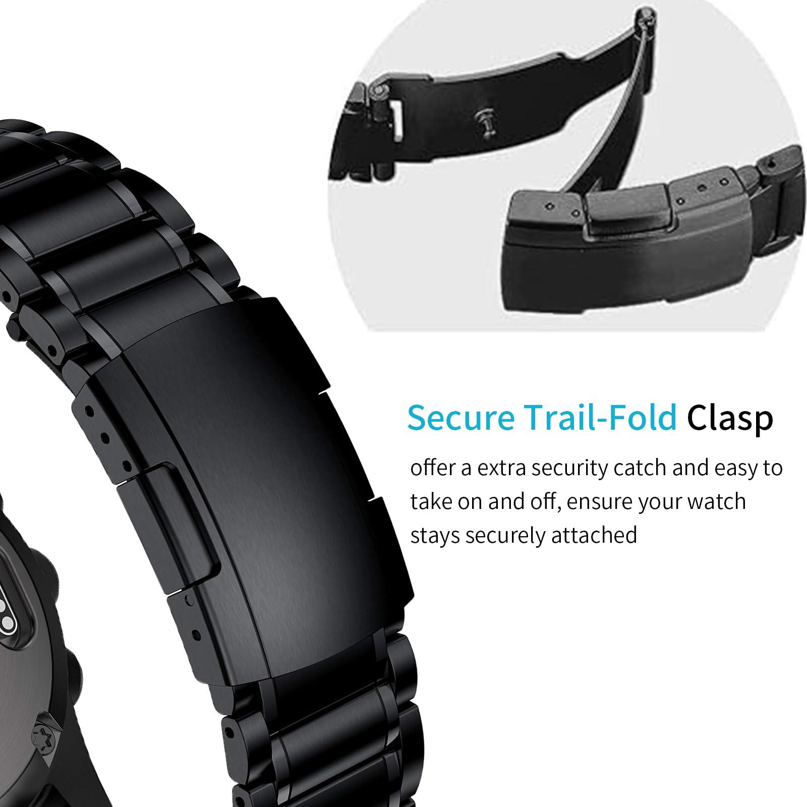 synsing Titanium 22mm Band Compatible for Fenix 8 47mm/E 47mm/7/6 Pro/5 Plus/EPIX 2/Forerunner 965 955, 26mm Metal Quick Release WatchBand for Fenix 8 51mm/Enduro 3 51mm/7X Pro Sapphire Solor/6X Pro - Image 4