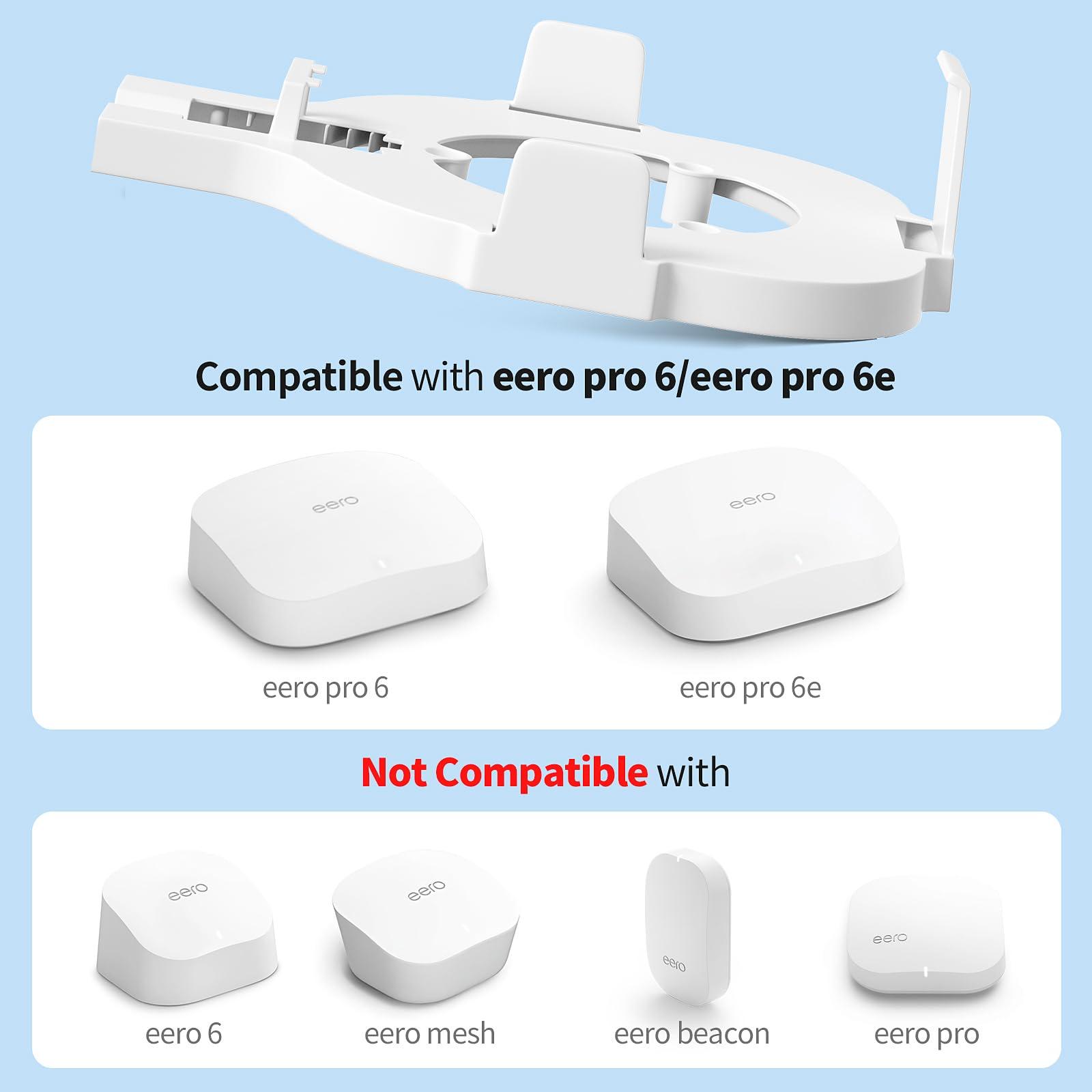 Relassy Wall Mount Holder for eero 6e/6, Outlet Stand Bracket Compatible with eero 6 Mesh Wi-Fi System Extender Router (1 Pack), No Messy Wires, Space Saving - Image 2