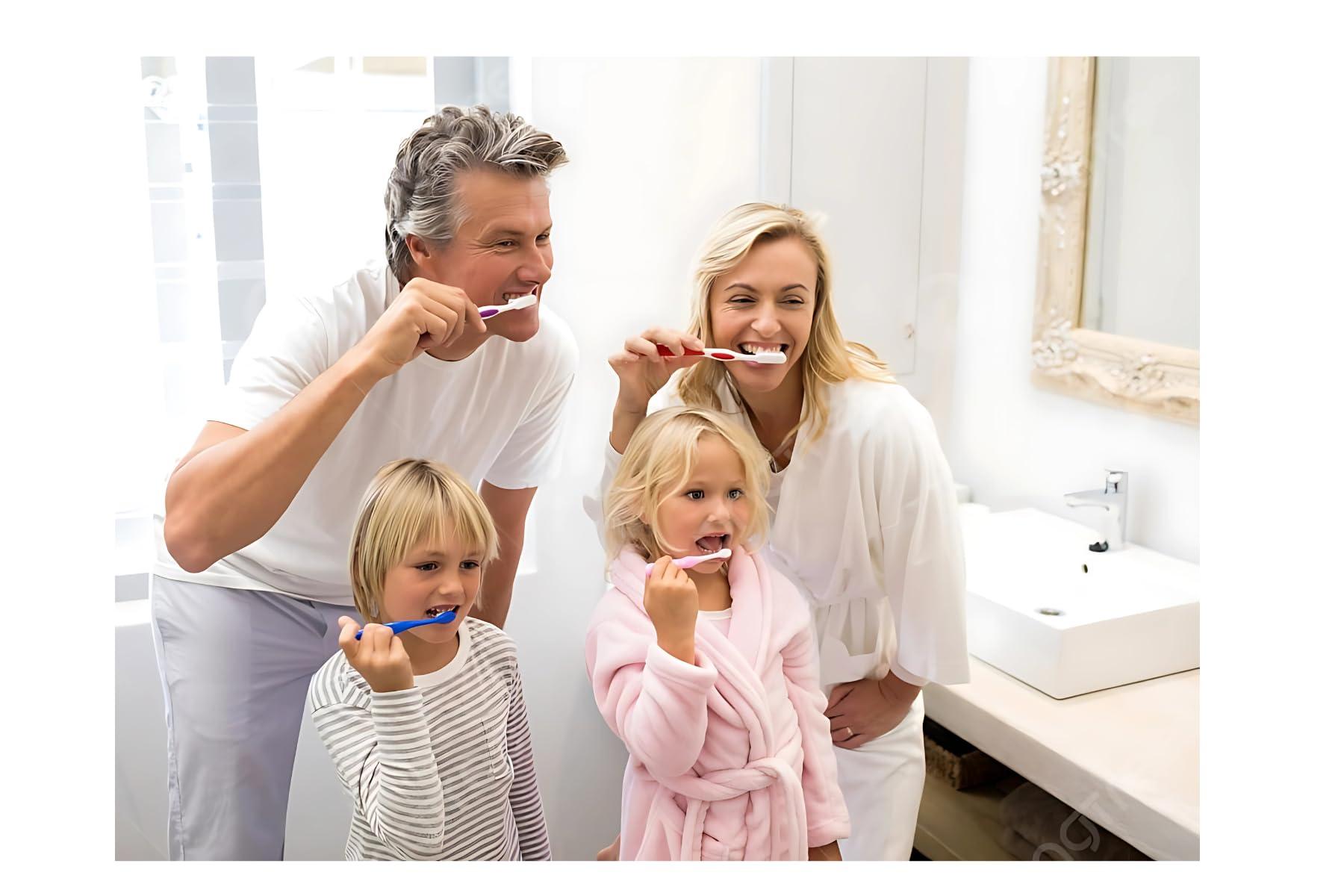 4-Pack Cavity Protection Fresh Toothpaste with Fluoride, Regular Flavor, 8oz, (Total 32 oz) Plus 1-Pack ODWIRA Toothbrush for Colgate Toothpaste - Image 8
