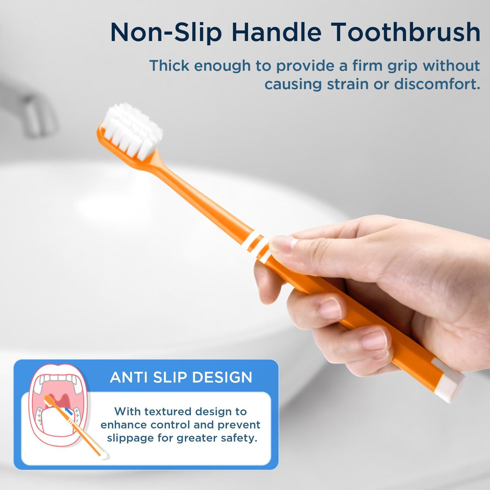 Oralphi Extra Soft Toothbrush for Sensitive Gums, Wide Head Soft Bristle Toothbrush with 10000 Soft Flossing Micro Nano Bristles for Adults, Pregnant Women, Elderly, Braces - Image 6