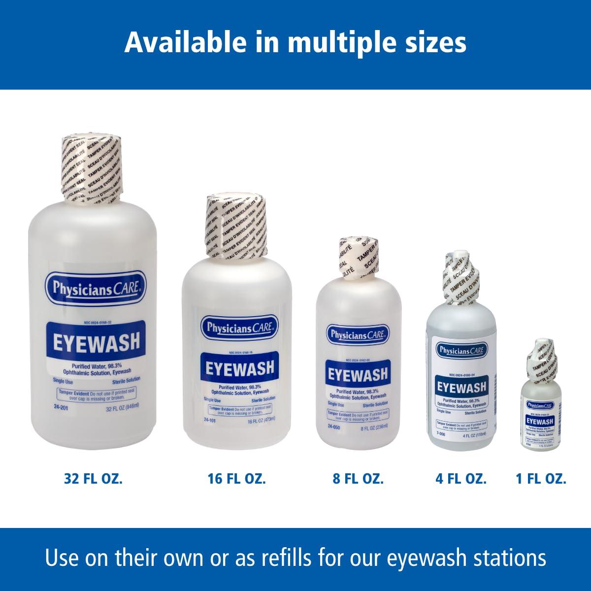PhysiciansCare Eye Wash Solution, Sterile Isotonic Buffered Solution for Flushing & Irrigating Eyes, 16-oz Bottle - Image 3
