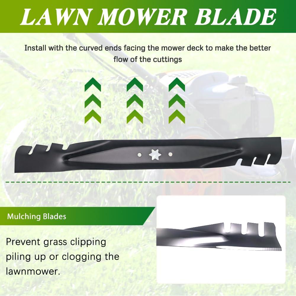 Apeixoto 2PACK 942-0616 Blades Compatible with 42'' Cut MTD, Cub Cadet Troy-Bilt Mowers Mulching Blades Replace OE MTD Cub Cadet 742-04126 742-0616 - Image 6