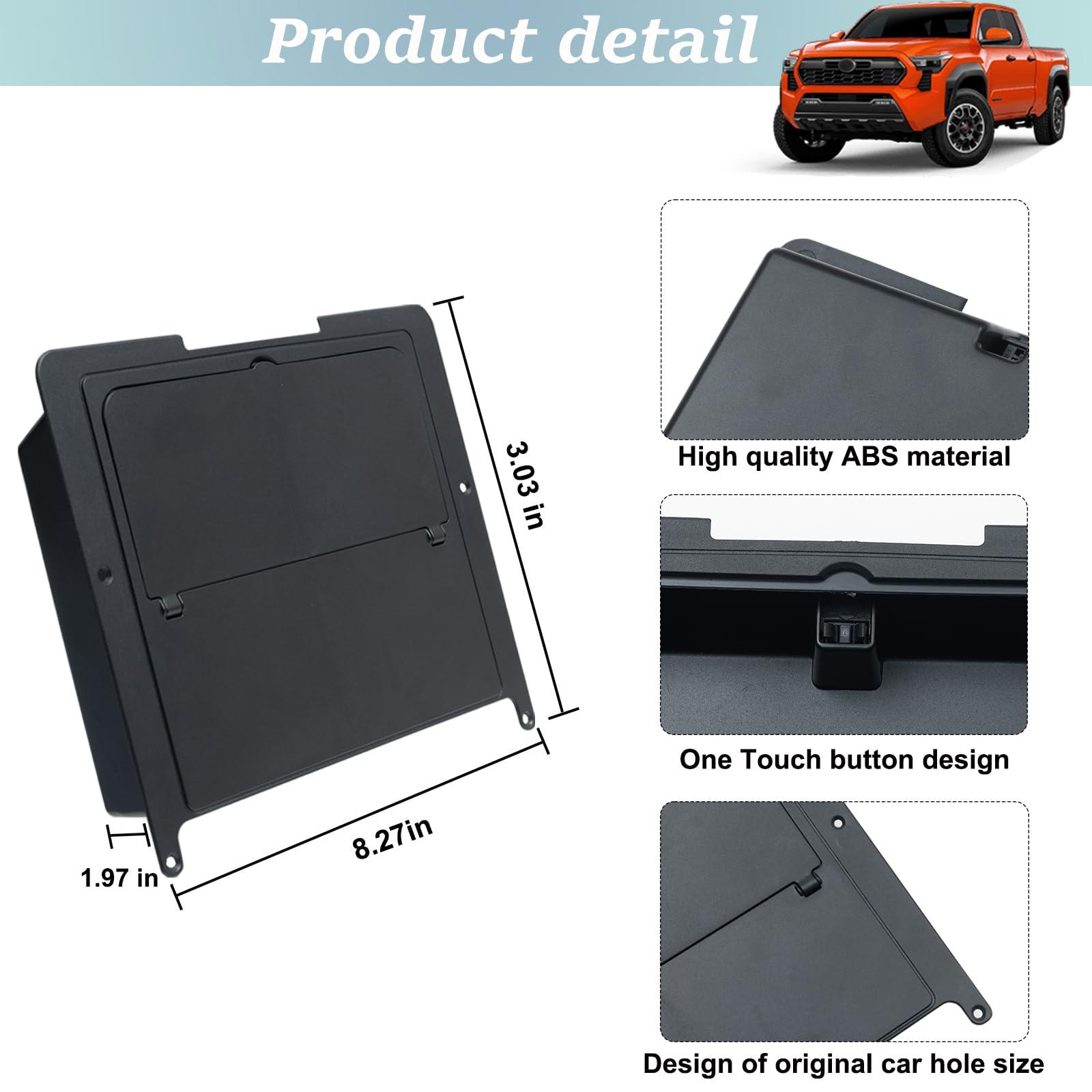 JKCOVER Center Console Hidden Box Organizer Compatible with 2024 2025 Toyota Tacoma Accessories Armrest Secret Compartment Press to Open and Close（Patented Design） - Image 3
