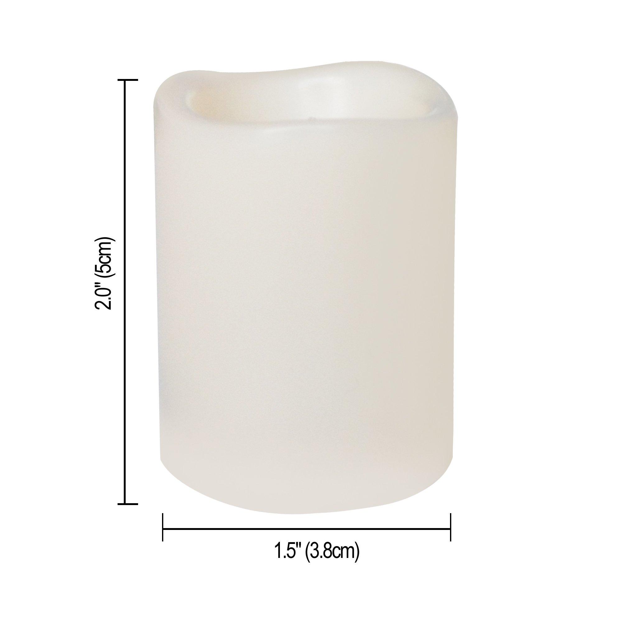iZAN 36 Pack Flameless Battery Operated LED White Votive Candles Flickering Electric Fake Tea Lights Candle Bulk Set for Christmas Home Party Decorations Wedding Supplies Batteries Included - Image 2