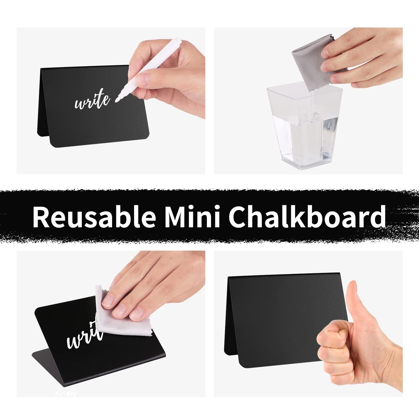 12 Pack 4"x3"Mini Chalkboard Signs for Chalk Sign for Food - Party - Buffet - Table Sign Chalkboard - Wedding - Bakery - Small - Image 4