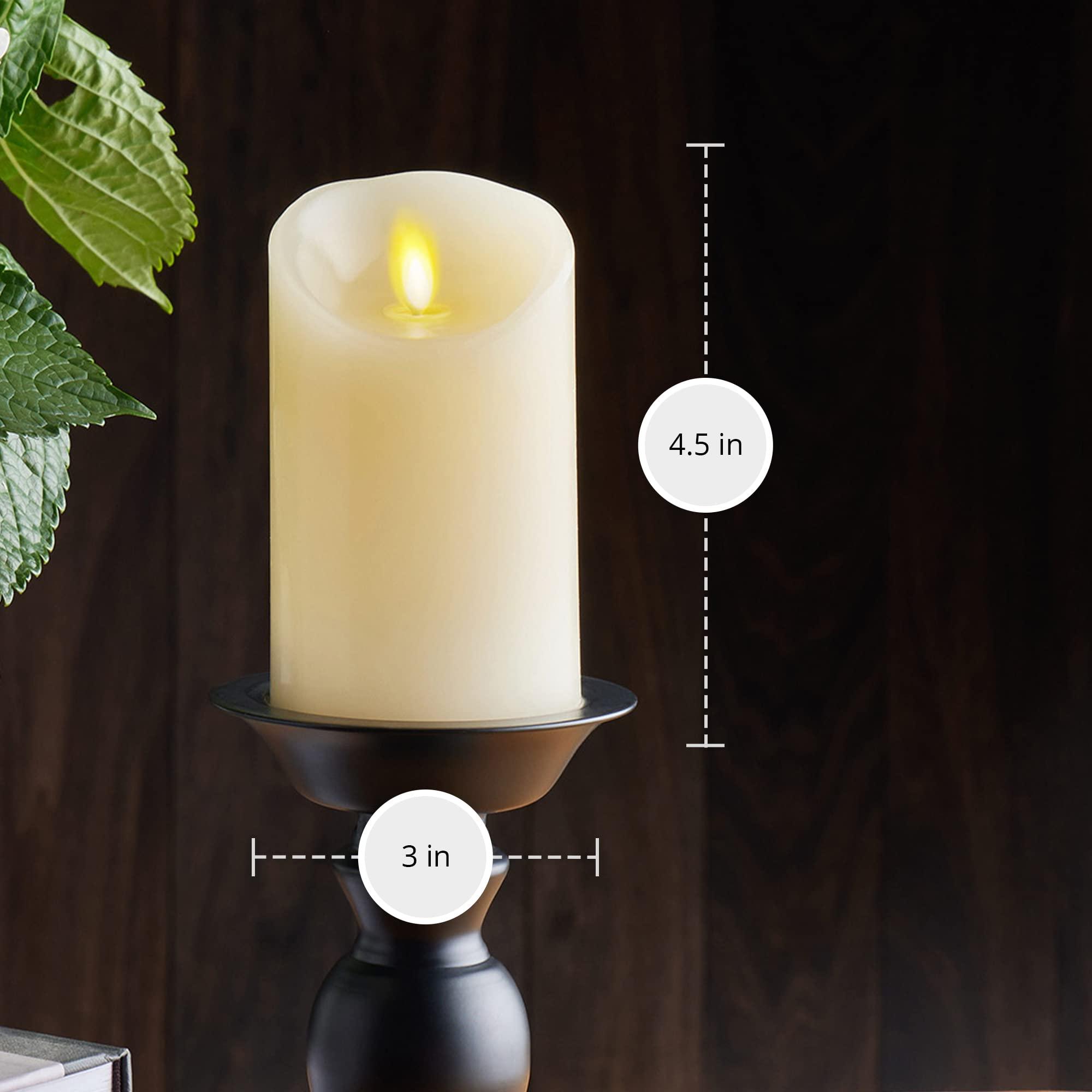 Luminara - Flameless LED Battery Operated Flickering Pillar Candles - Ivory - Pack of 1-3x4.5 - Realistic Moving Flame Real Wax Indoor/Outdoor Decor - Image 6