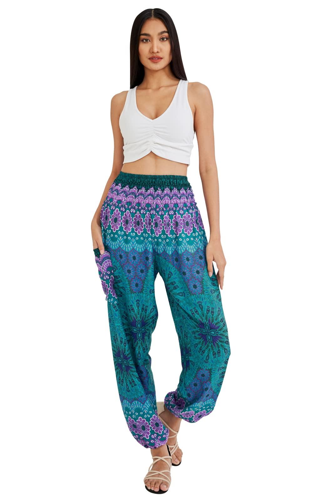 Joob Joob Boho Pants for Women - Hippie Harem Pants Women - Womens Yoga Pants – Comfy Bohemian Flowy Hippie Clothes - Image 4