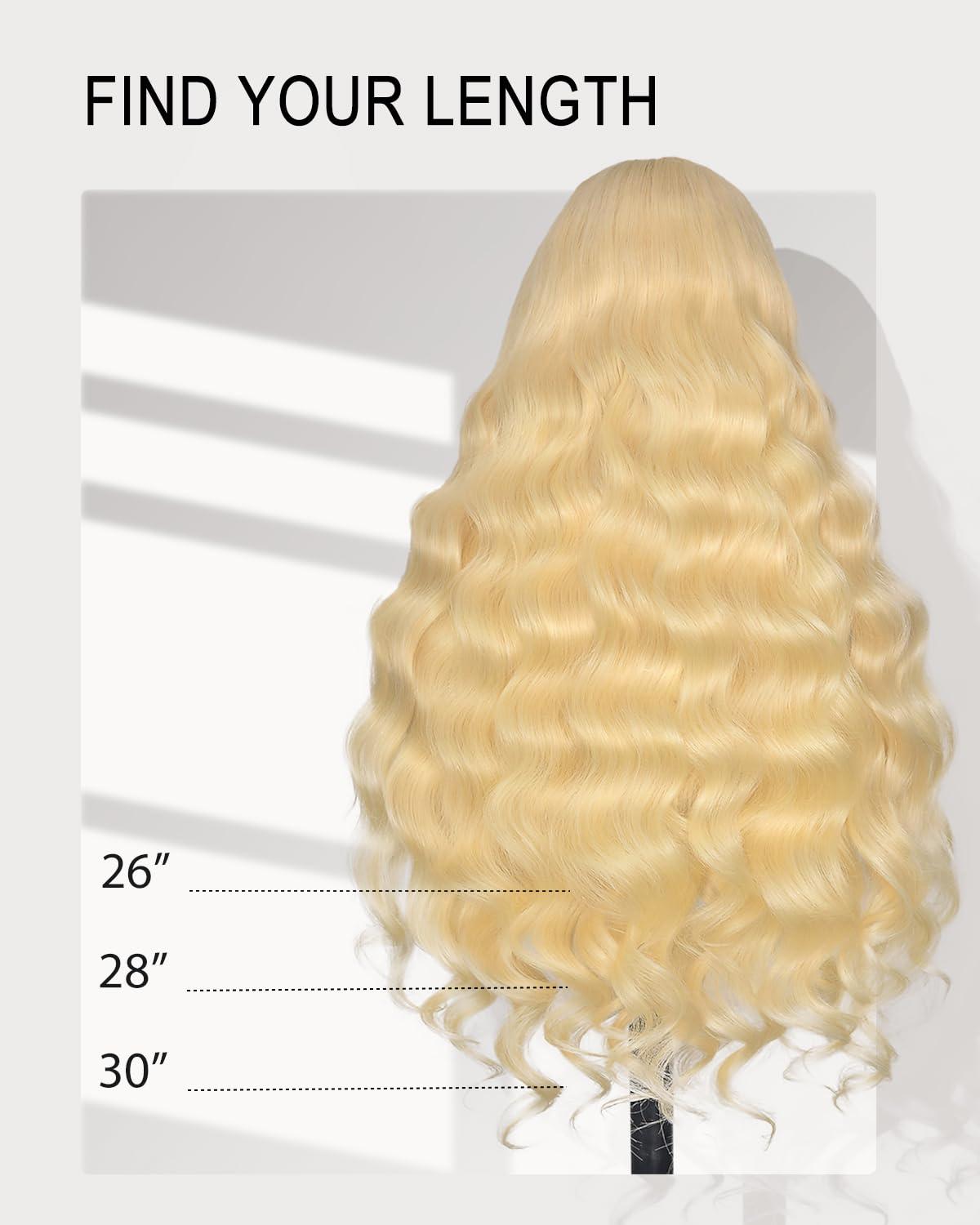 faazo 30 Inch 613 13x6 Lace Front Wig Human Hair 200 Density Blonde Wig Human Hair 613 Hd Lace Frontal Wig 13x6 Body Wave Lace Front Wigs Human Hair Pre Plucked 613 Wig - Image 5