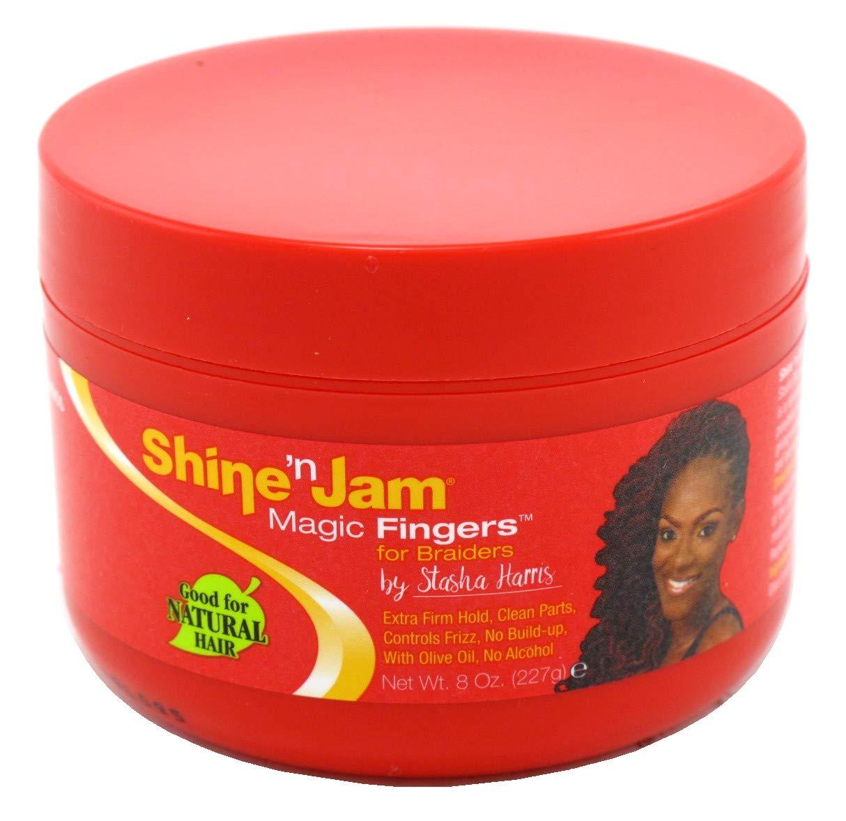 Shine N Jam Magic Fingers For Braiders Extra Firm Hold 8 Ounce (Pack of 3) - Image 1