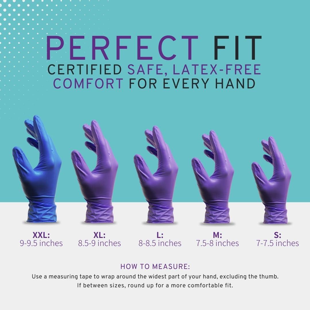 SAFEWAY Nitrile Gloves, 2000 Ct, Large, Powder-Free, Latex-Free, All-Purpose, Professional Disposable Gloves with Textured Fingertips for Medical Use, Food Prep, Cleaning, Tattoo & More - Image 3