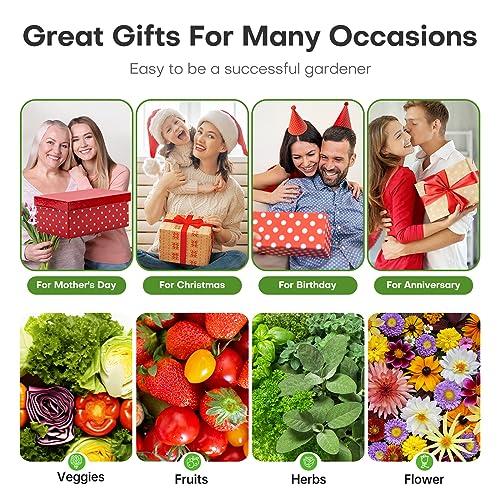 Ahopegarden Indoor Garden Hydroponics Growing System: 10 Pods Plant Germination Kit Aeroponic Herb Vegetable Growth Lamp Countertop with LED Grow Light - Hydrophonic Planter Grower Harvest Lettuce - Image 8