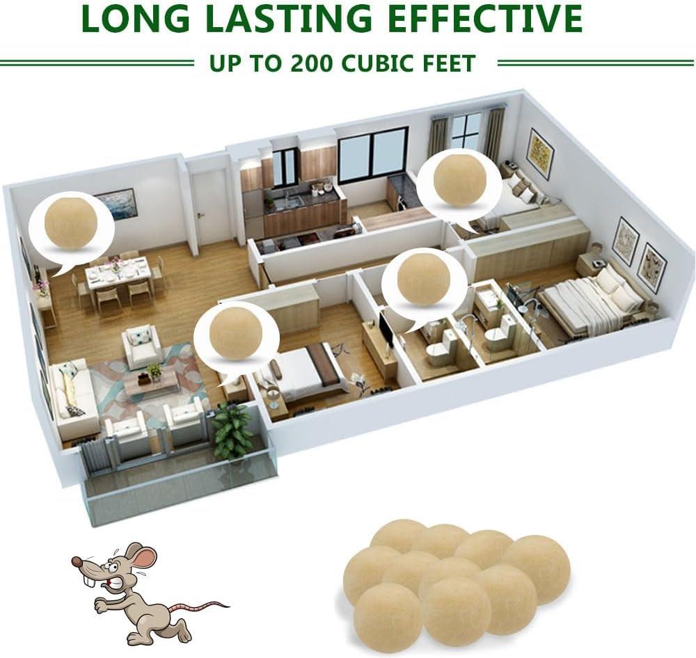 Mouse Rodent Repellent,10 Pack Peppermint Oil Mouse Repellent Balls for Rats Mice Deterrent, Natural Mouse Traps for Indoor Outdoor Use, Keep Rodents Away from Garden and Home, Family & Pet Safe - Image 4