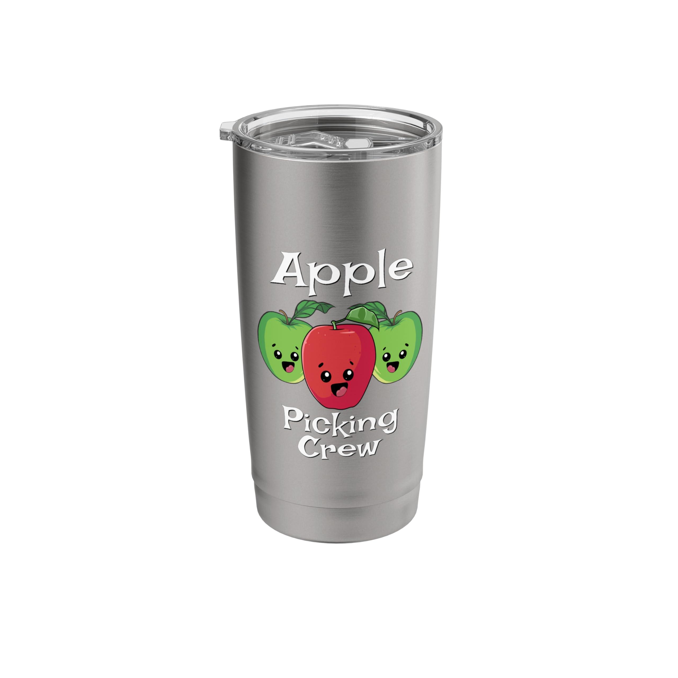 Cute Fall Autumn Orchard Matching Family Apple Picking Crew Stainless Steel Insulated Tumbler