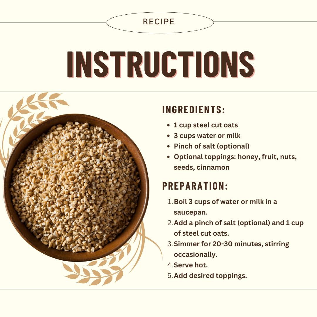 Mountain High Organics Inc. Certified Organic Steel Cut Oats 6G Bucket (42LBS) - Image 5