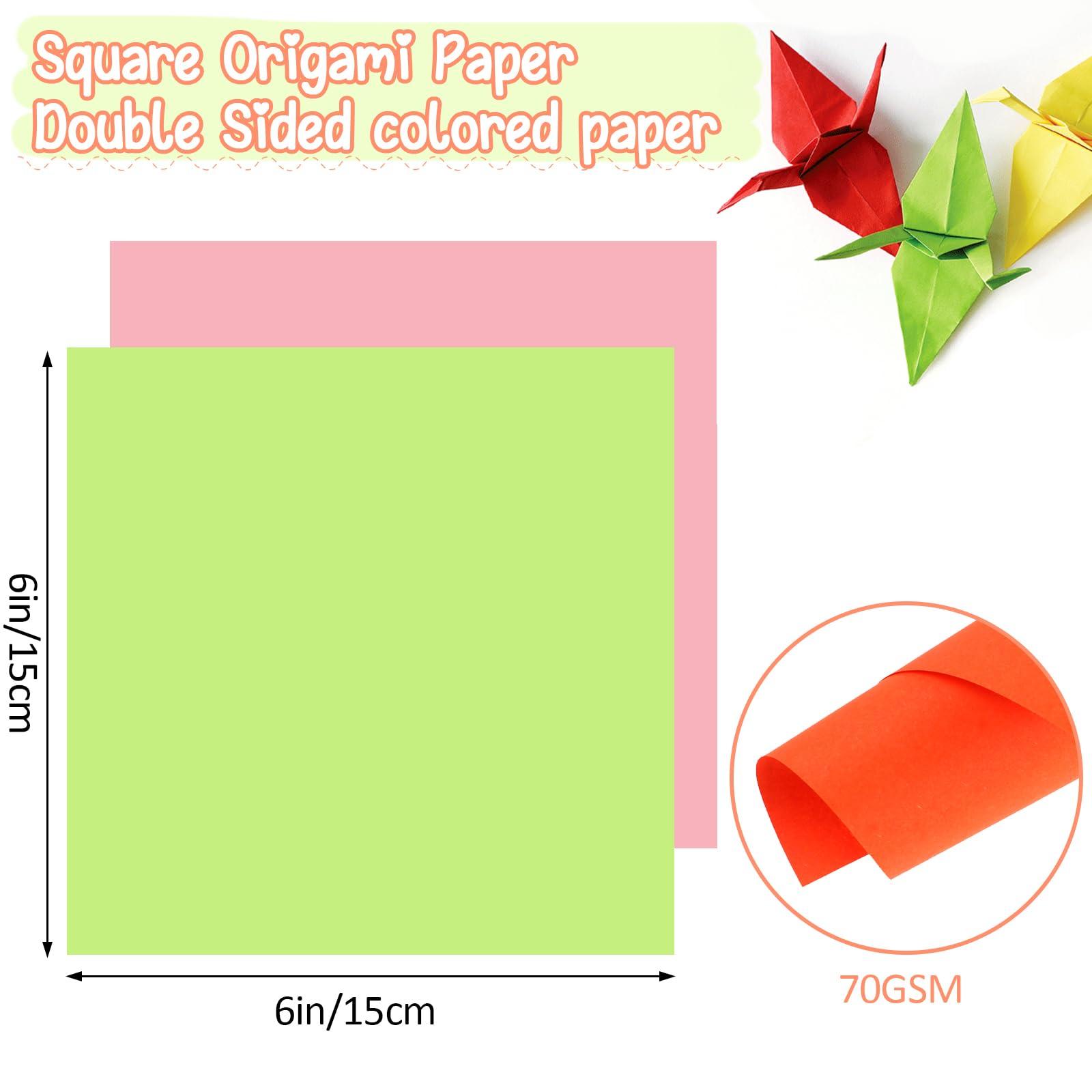 300 Sheets 6" Square Origami Paper, 20 Colors Origami Paper 6x6, Double Sided Color Origami Papers for Beginner, Origami Paper for Arts and Crafts - Image 3