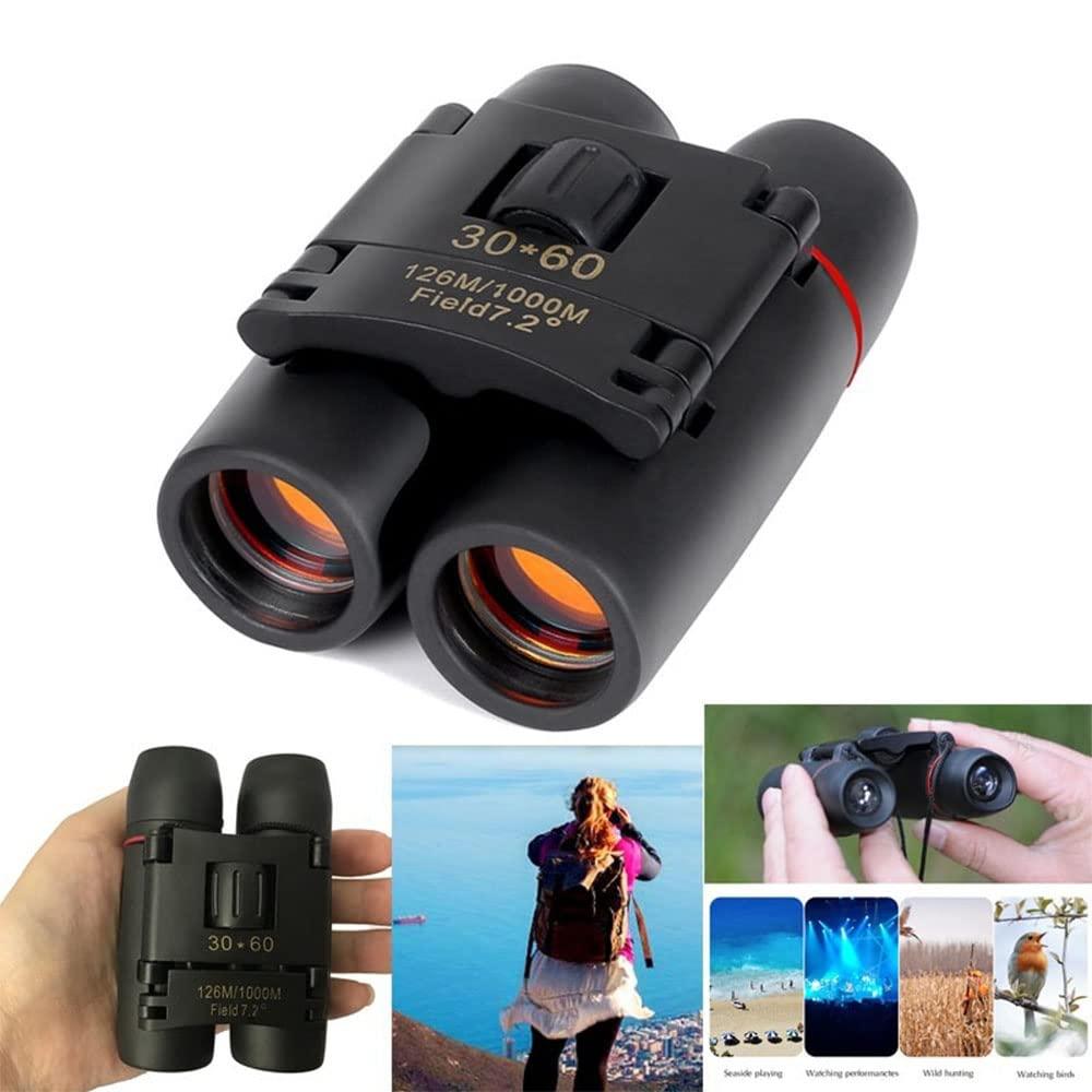 30x60 Portable Mini Binoculars, Wide View Angle Folding Binoculars Telescope with Low Light Night Vision for Outdoor Bird Watching Camping Hiking Traveling - Image 8