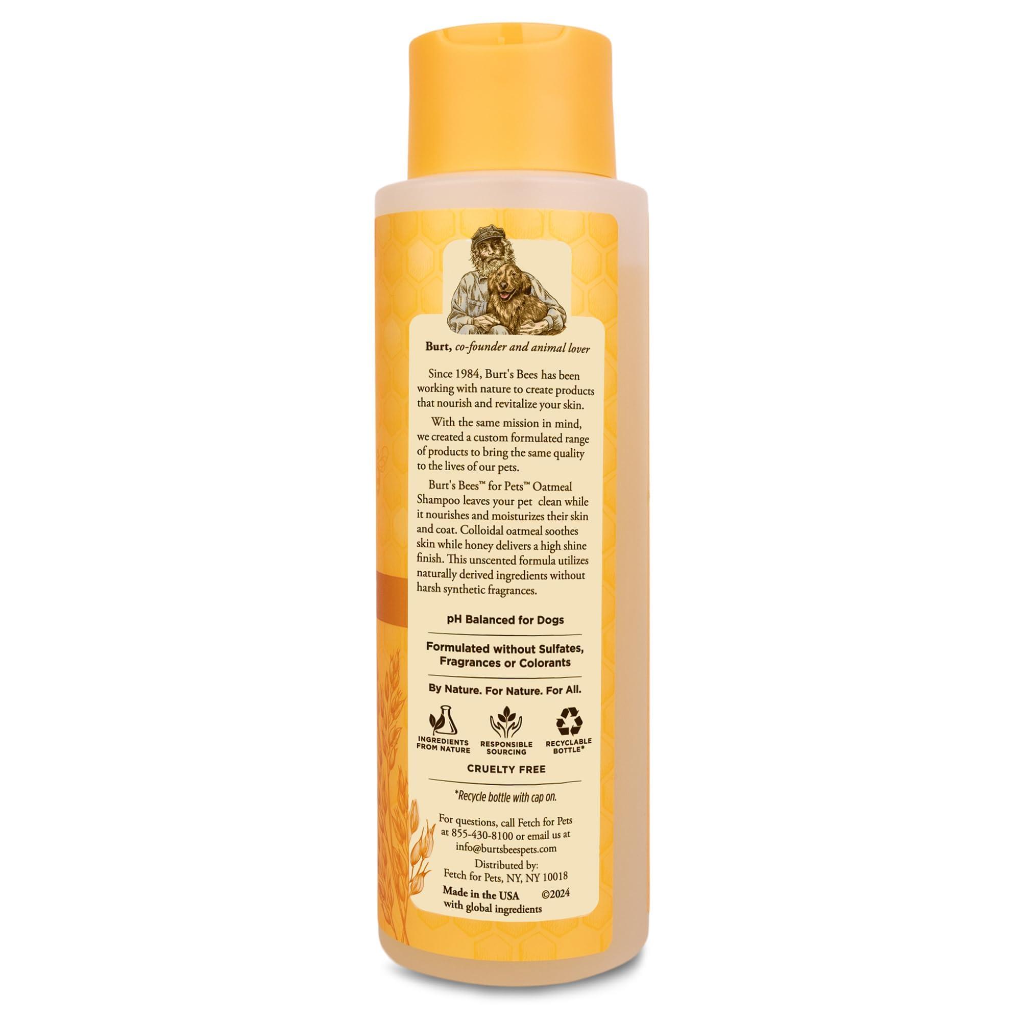 Burt's Bees for Pets Oatmeal Dog Shampoo with Colloidal Oat Flour and Honey, 95% Natural Origin Formulas, Shampoo for Dogs - Gentle Dog Shampoo, Best Dog Shampoo, 16 oz - Image 2