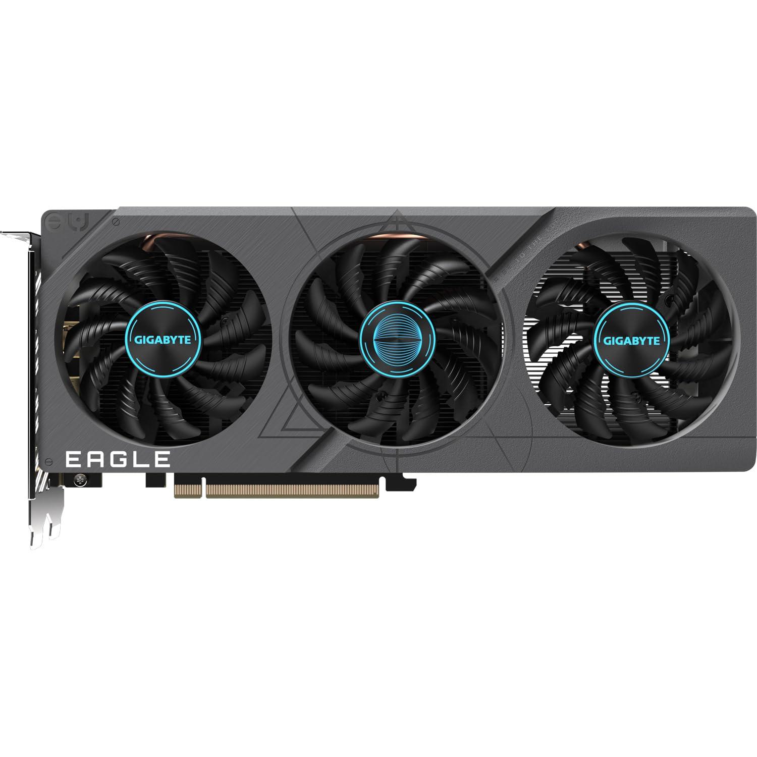 GIGABYTE NVIDIA GeForce RTX 4060 Eagle OC Graphics Card - 8GB GDDR6, 128-bit, PCI-E 4.0, 2505MHz Core Clock, 2X DP 1.4, 2X HDMI 2.1a, NVIDIA DLSS 3 - GV-N4060EAGLE OC-8GD - Image 3